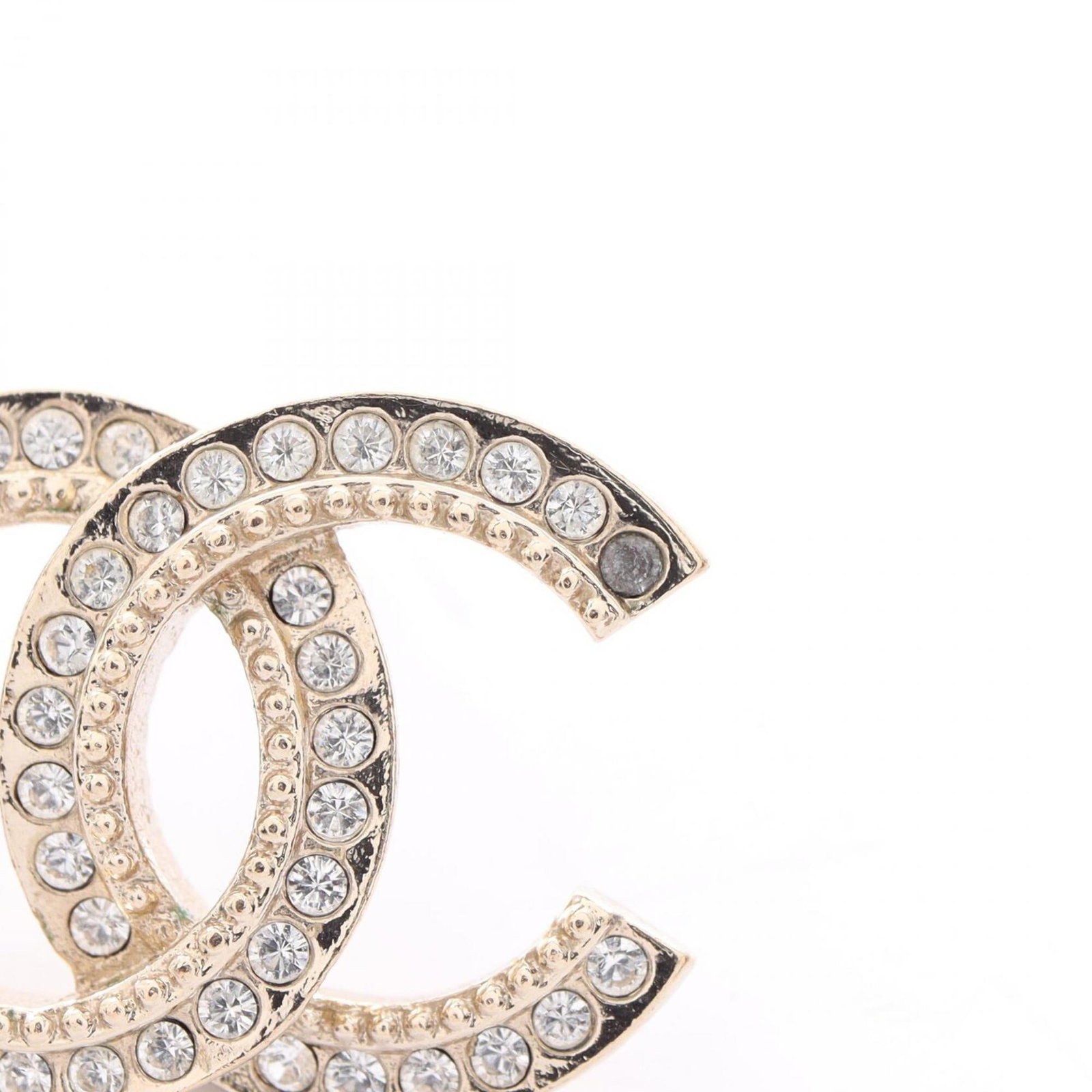 Chanel Stud Earrings Gold Plating Rhinestone - 5