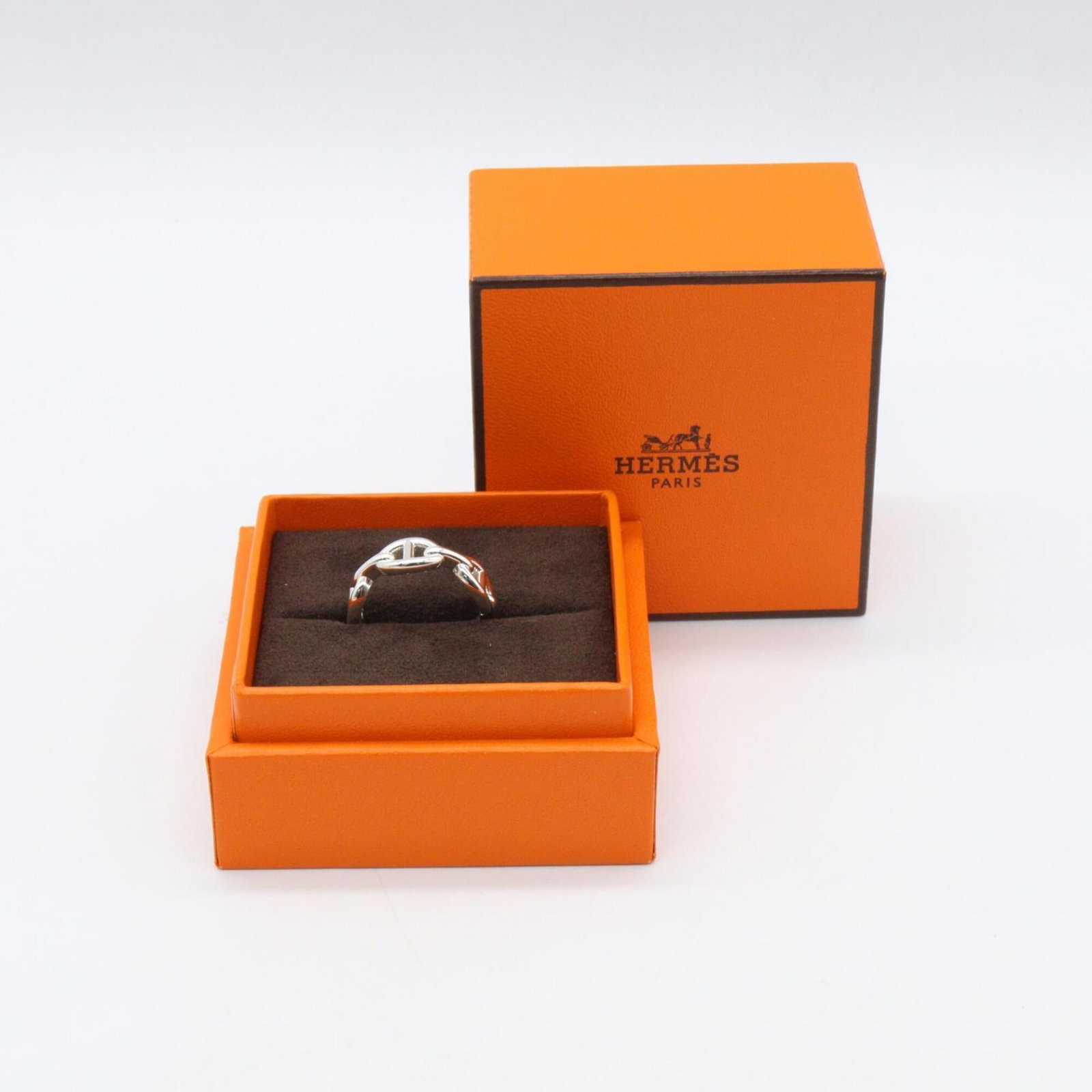 Silver Ring Band Hermes 925 - 9