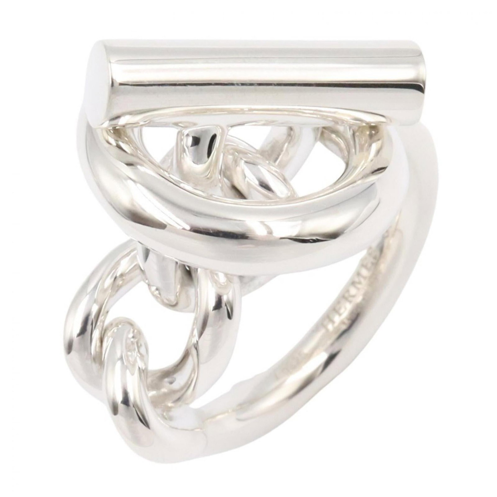 Silver Ring Band Hermes 925: Silver Ring Band Hermes 925 Silver Ring Band Hermes 925 features a sleek and modern design, crafted from high-quality silver material. This US size 6.5 ring band is available in JP size 12.5, offering
