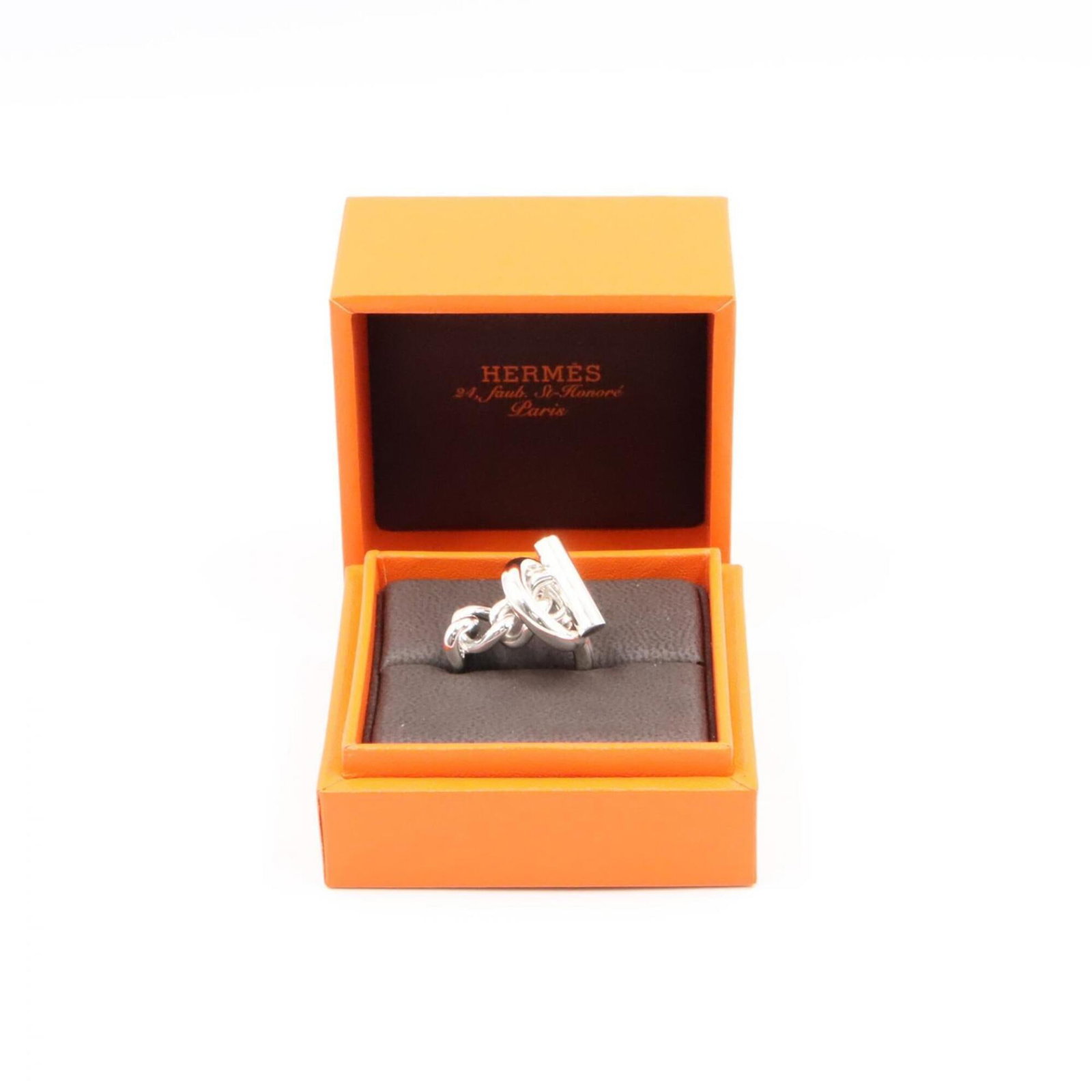 Silver Ring Band Hermes 925 - 8