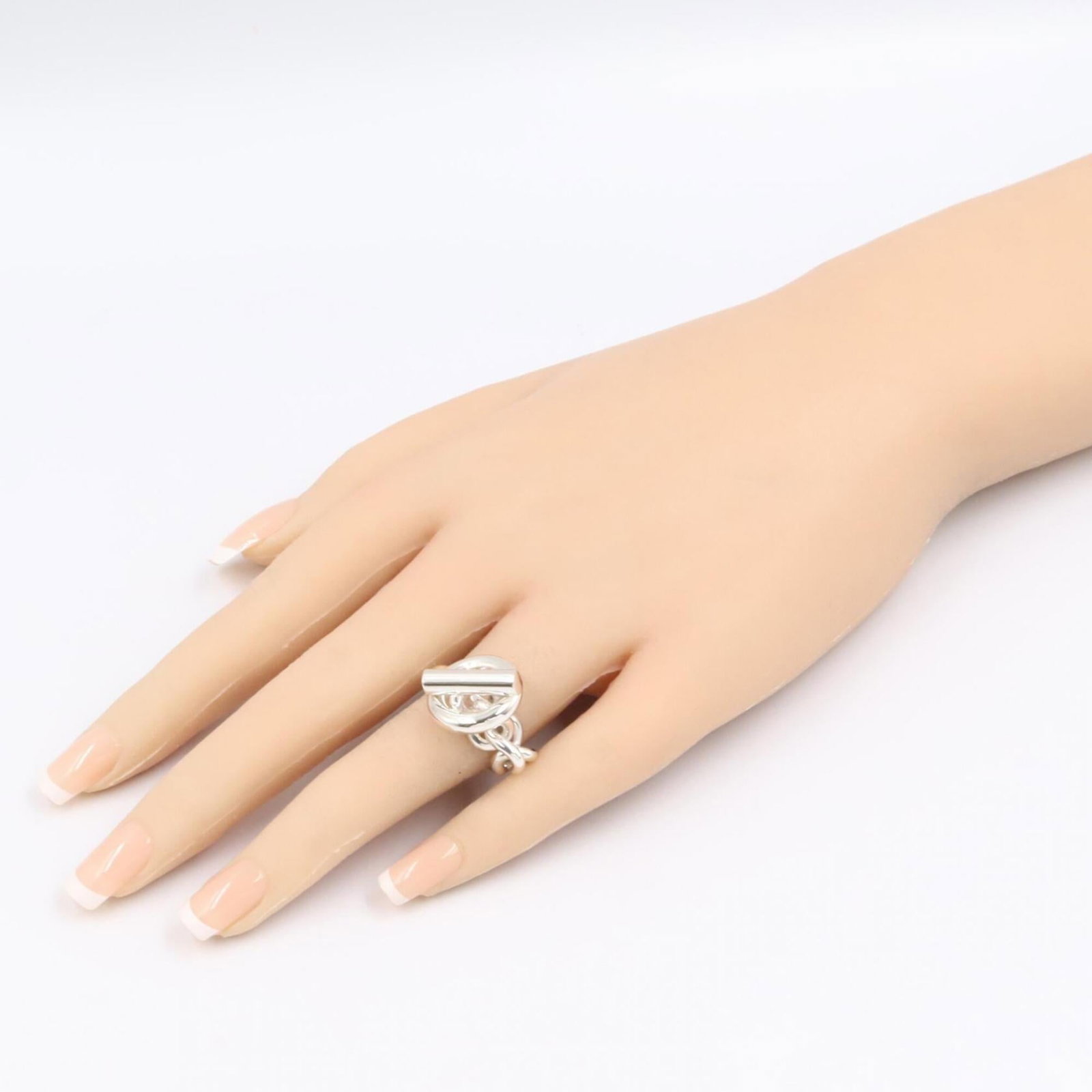 Silver Ring Band Hermes 925 - 9