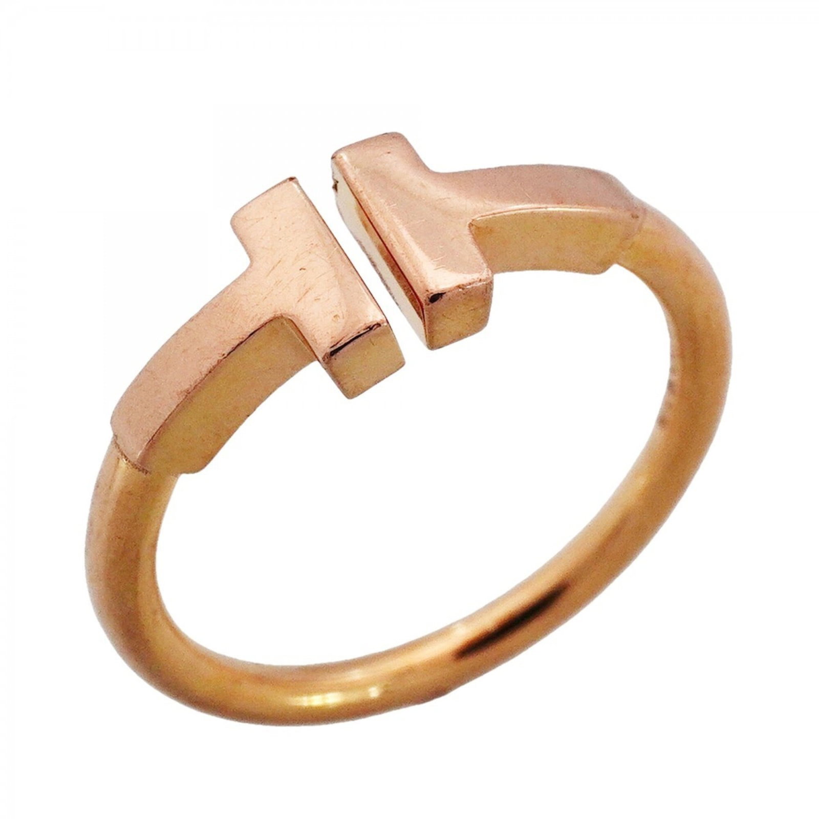 Pink Gold 18k Ring Tiffany: Pink Gold 18k Ring Tiffany Pink Gold 18k Ring Tiffany - A beautiful band ring crafted from 18K pink gold, featuring a classic design. This US Size 4 and JP Size 7 ring is made from high-quality pink