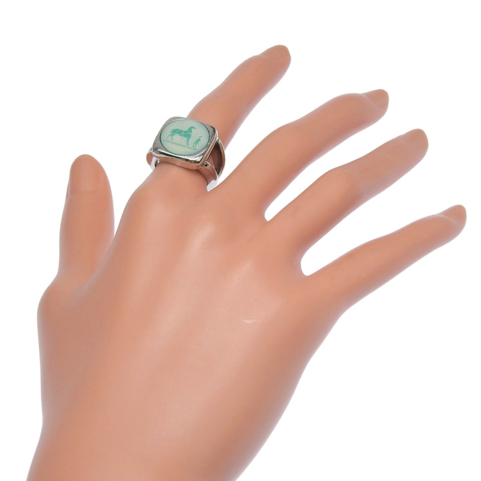 Silver Ring Band Hermes 925 - 2