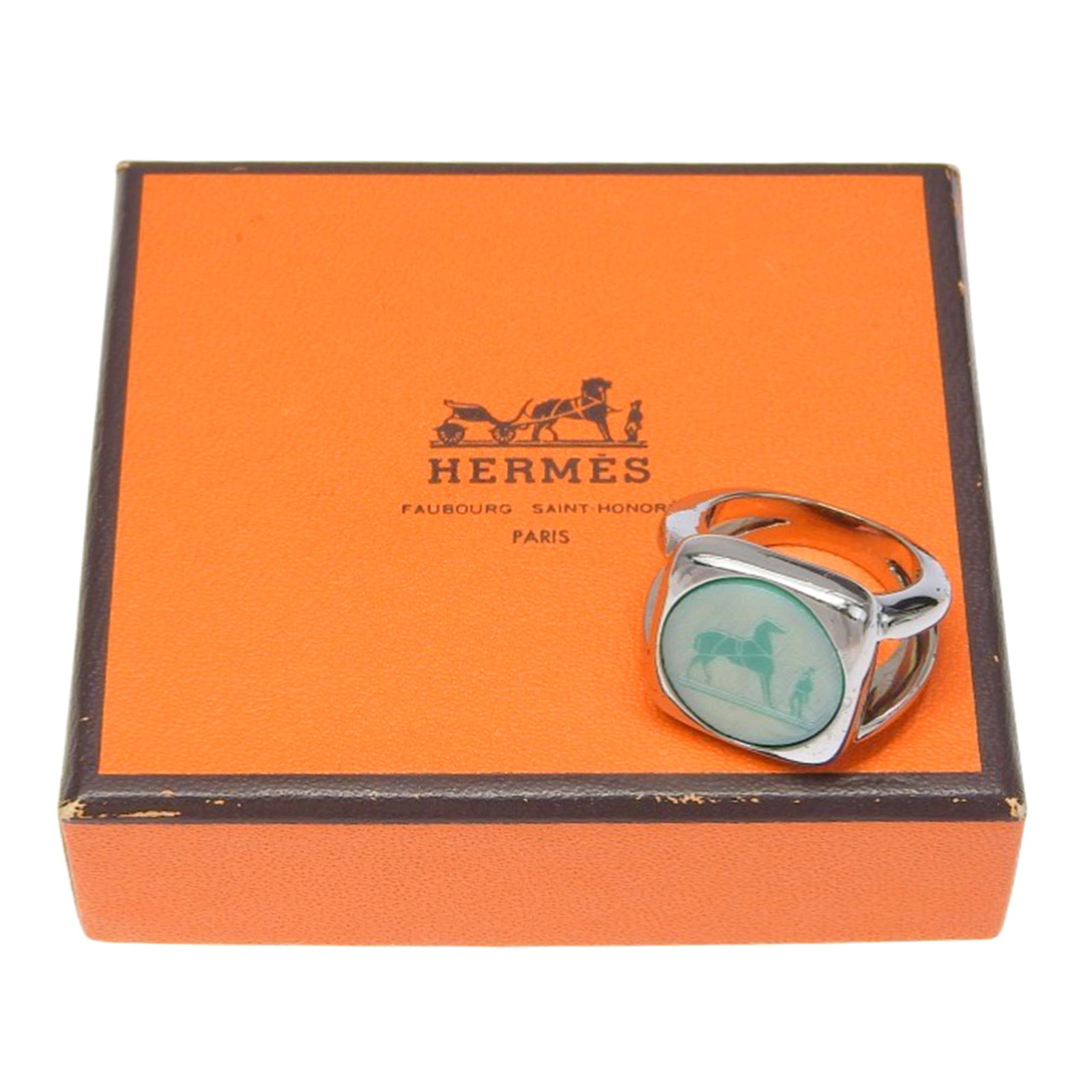 Silver Ring Band Hermes 925 - 6