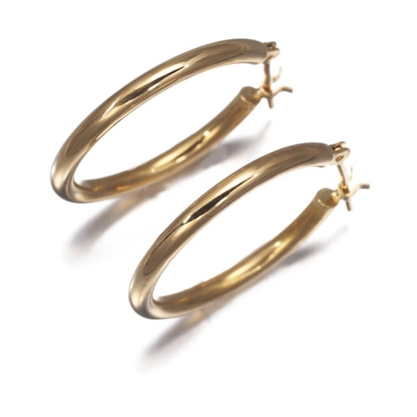 Earrings Yellow Gold Hoop 18K 750: Earrings Yellow Gold Hoop 18K 750 Yellow Gold Hoop Earrings, 18k 750 purity, feature a sleek design with a length of 20.5 x width 20.0 x thickness 2.0mm, crafted from high-quality 18K yellow gold