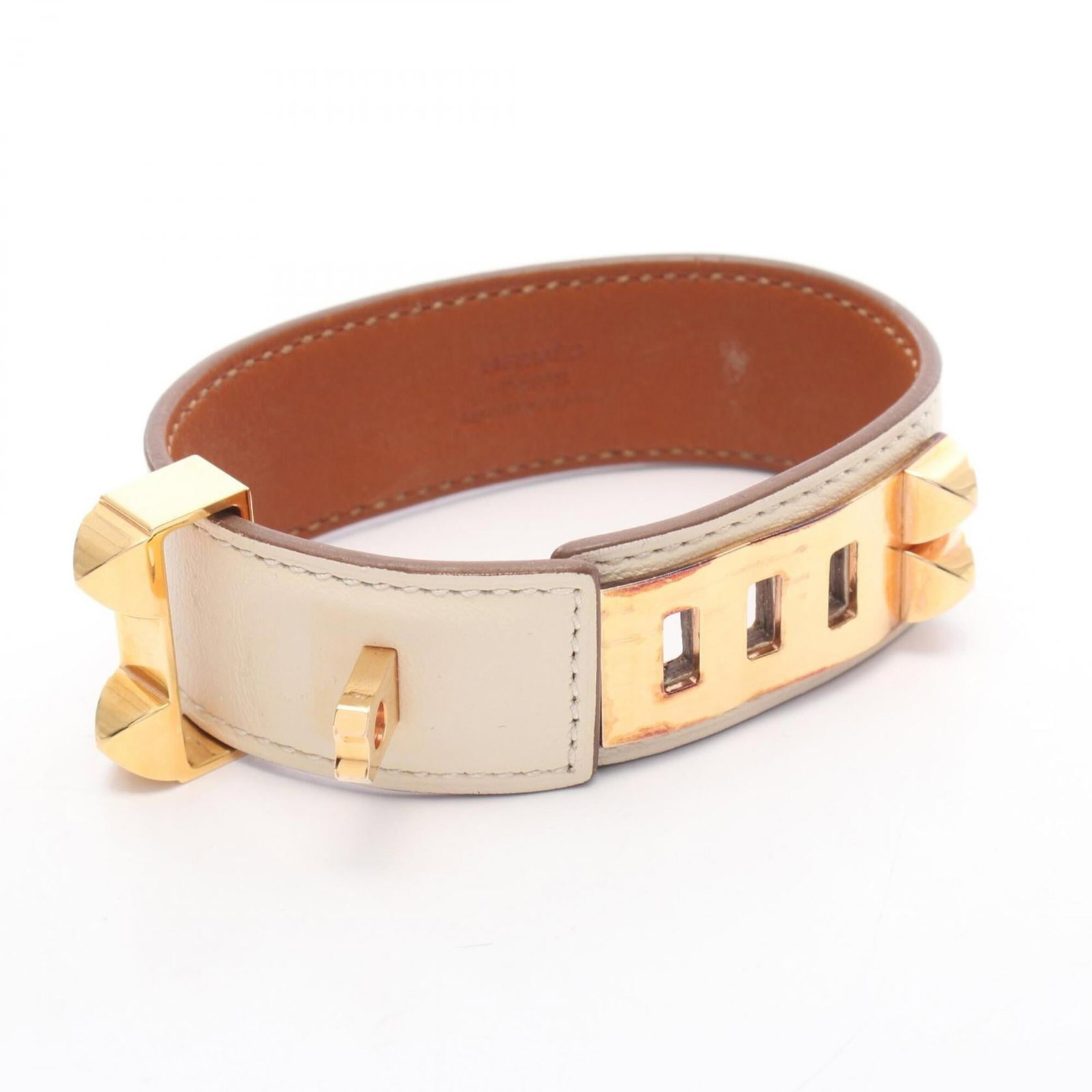 Hermes Bangle Gold Plating Leather - 3