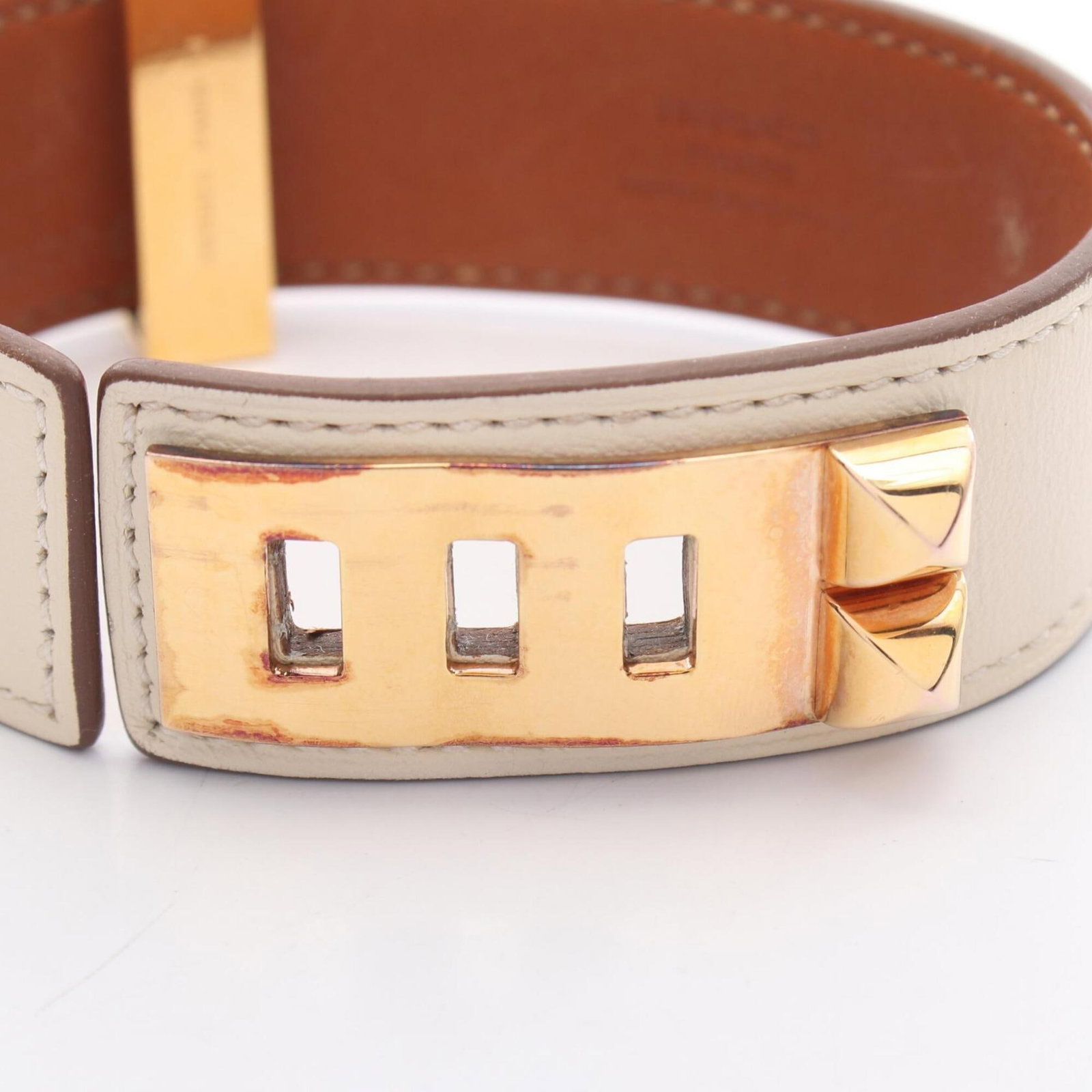 Hermes Bangle Gold Plating Leather - 8