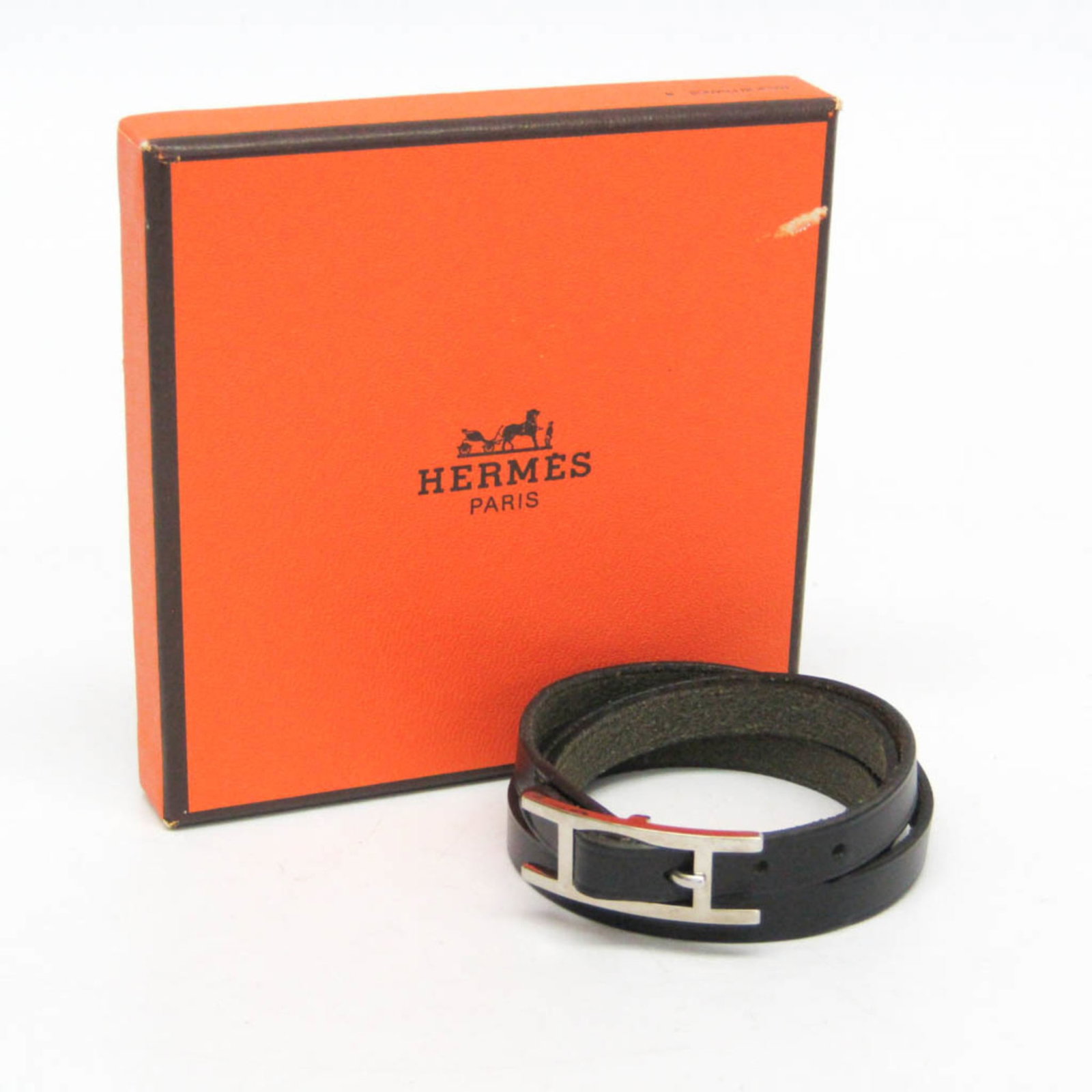 Leather metal bangle hermes - 2
