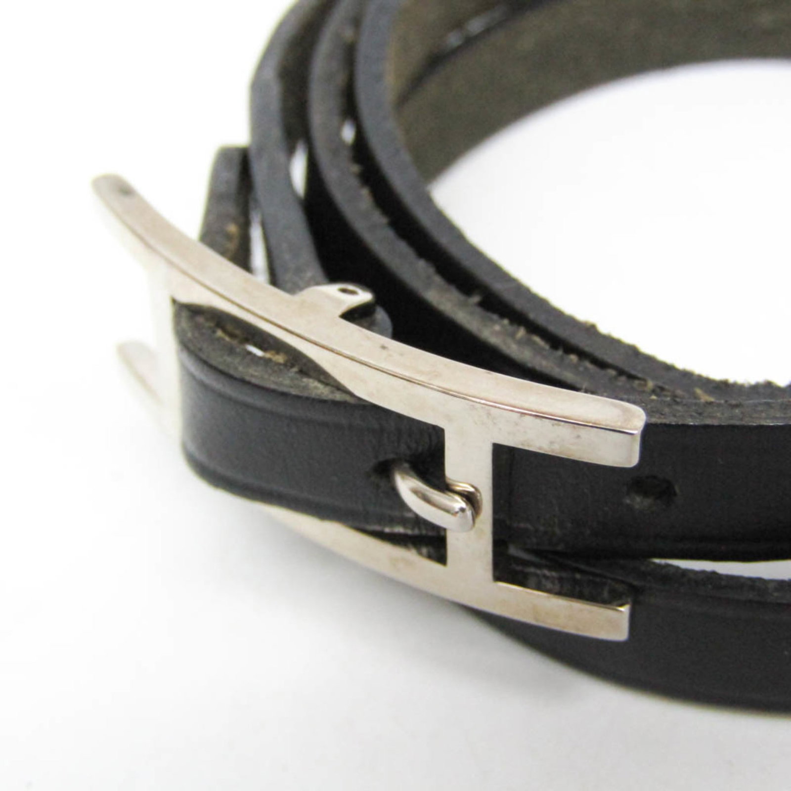 Leather metal bangle hermes - 5