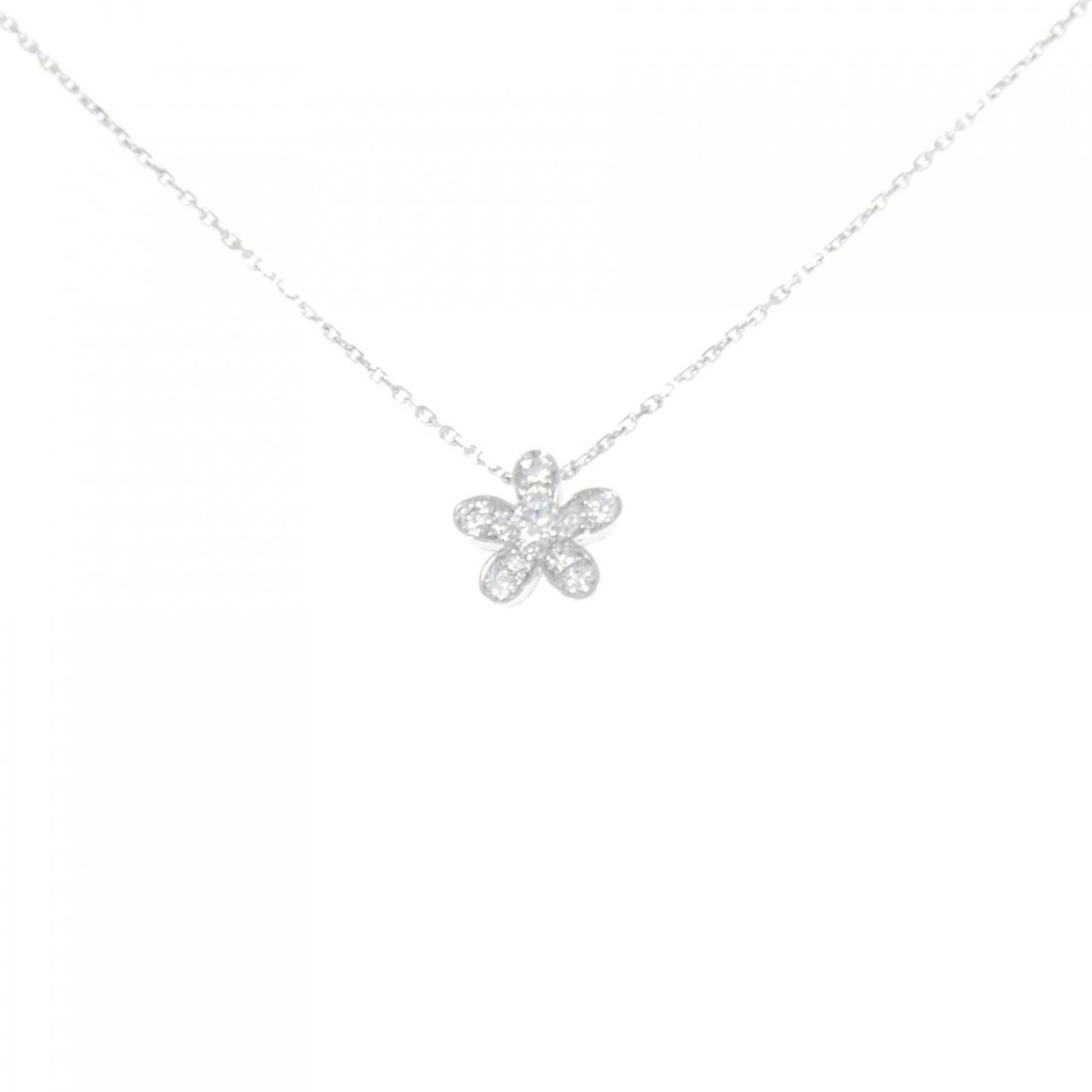 Socrates Necklace by Van Cleef & Arpels: Socrates Necklace by Van Cleef & Arpels 18K White Gold Diamond Pendant Necklace by Van Cleef & Arpels. This elegant necklace features a 3.5g diamond pendant, suspended from an adjustable white gold