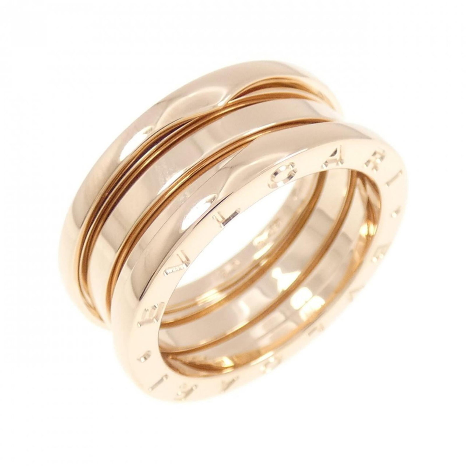Bvlgari Band Ring Pink Gold (18K): Bvlgari Band Ring Pink Gold (18K) Pink gold (18K) band ring from Bvlgari, available in size 8. This 56 US size ring features the brand's signature pink gold material. A stylish and elegant option for