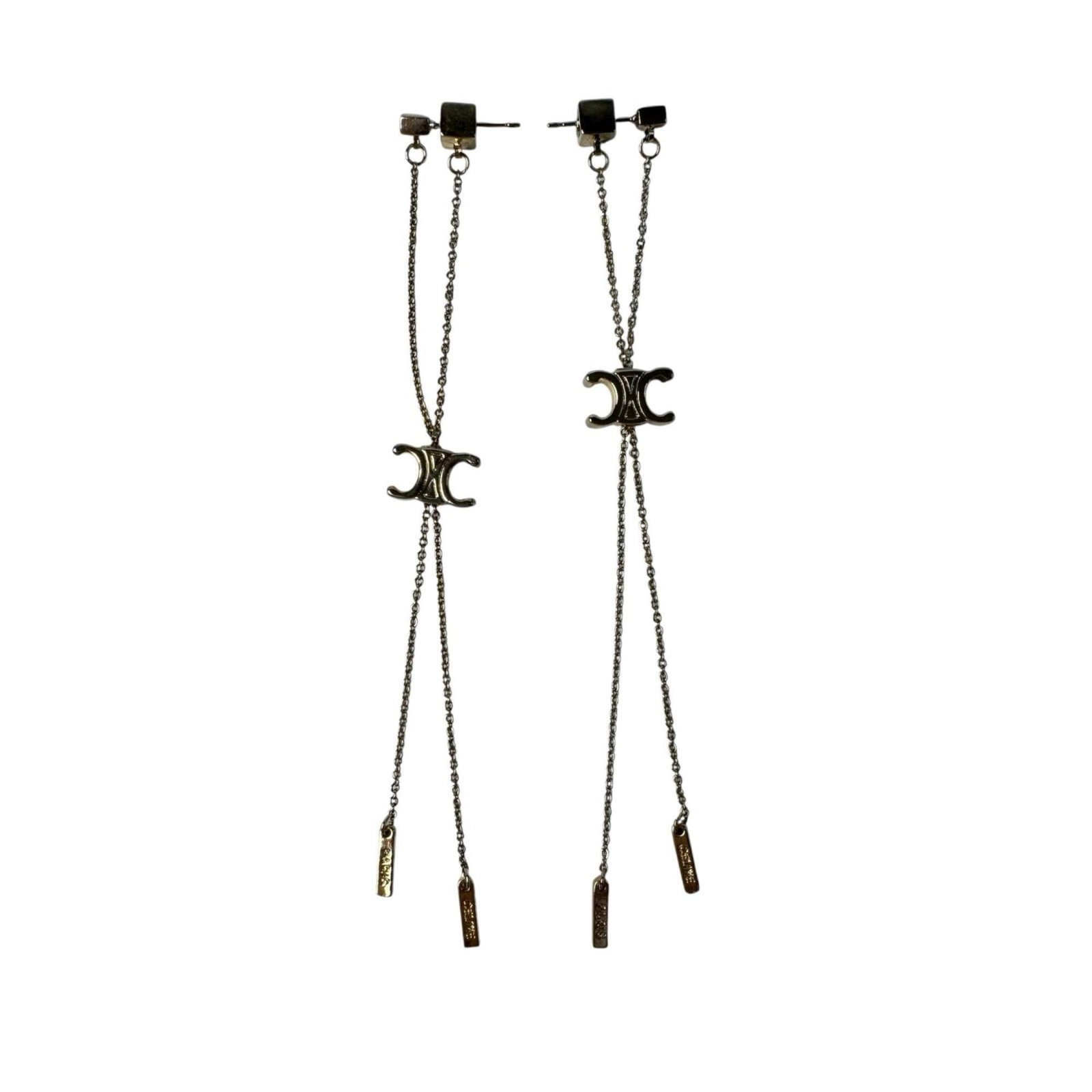 Silver earrings chain Celine 925 - 2