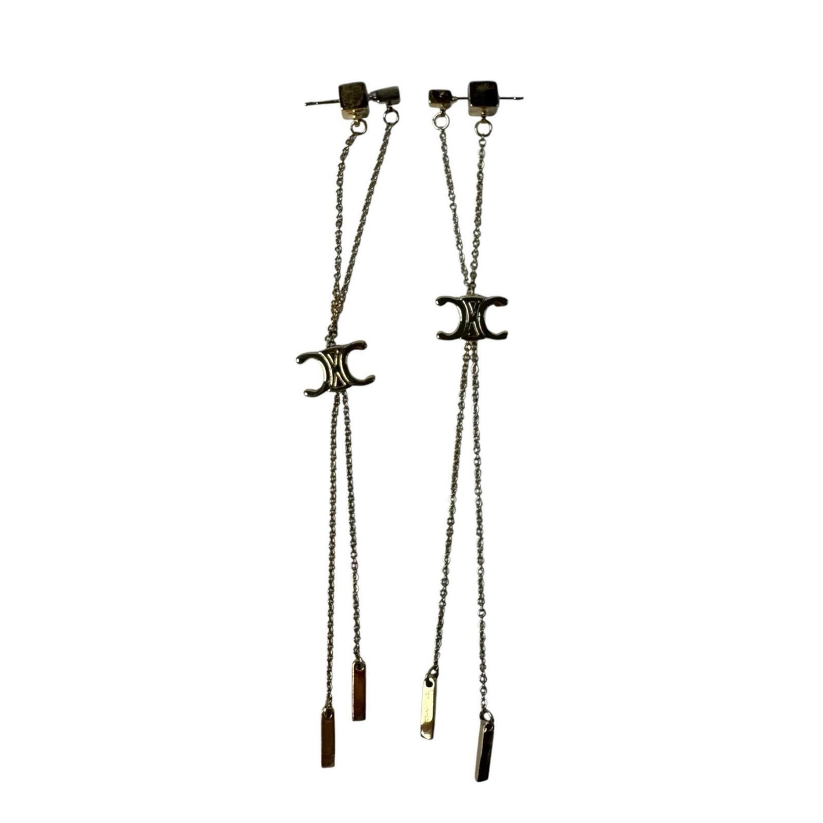 Silver earrings chain Celine 925 - 3