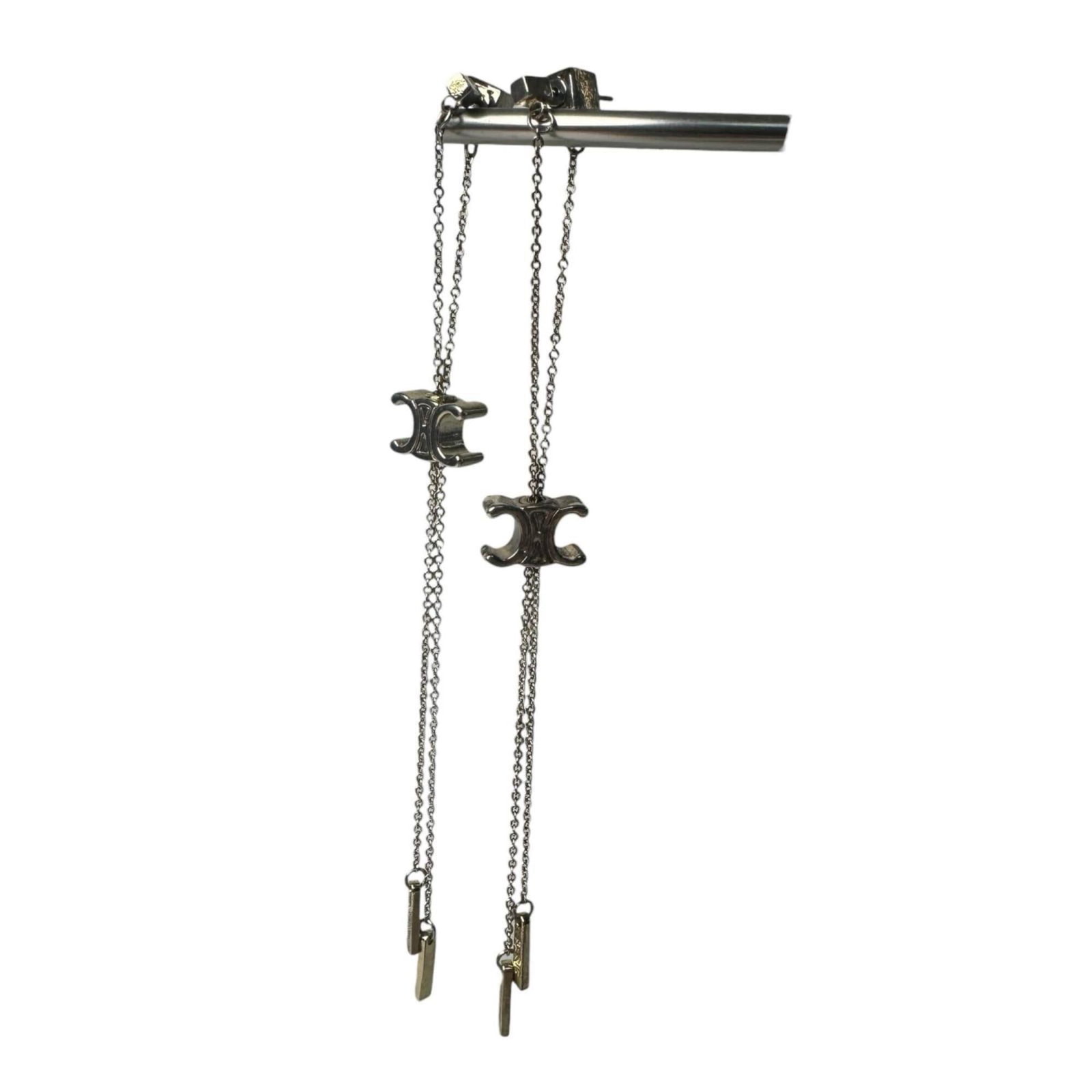 Silver earrings chain Celine 925 - 4