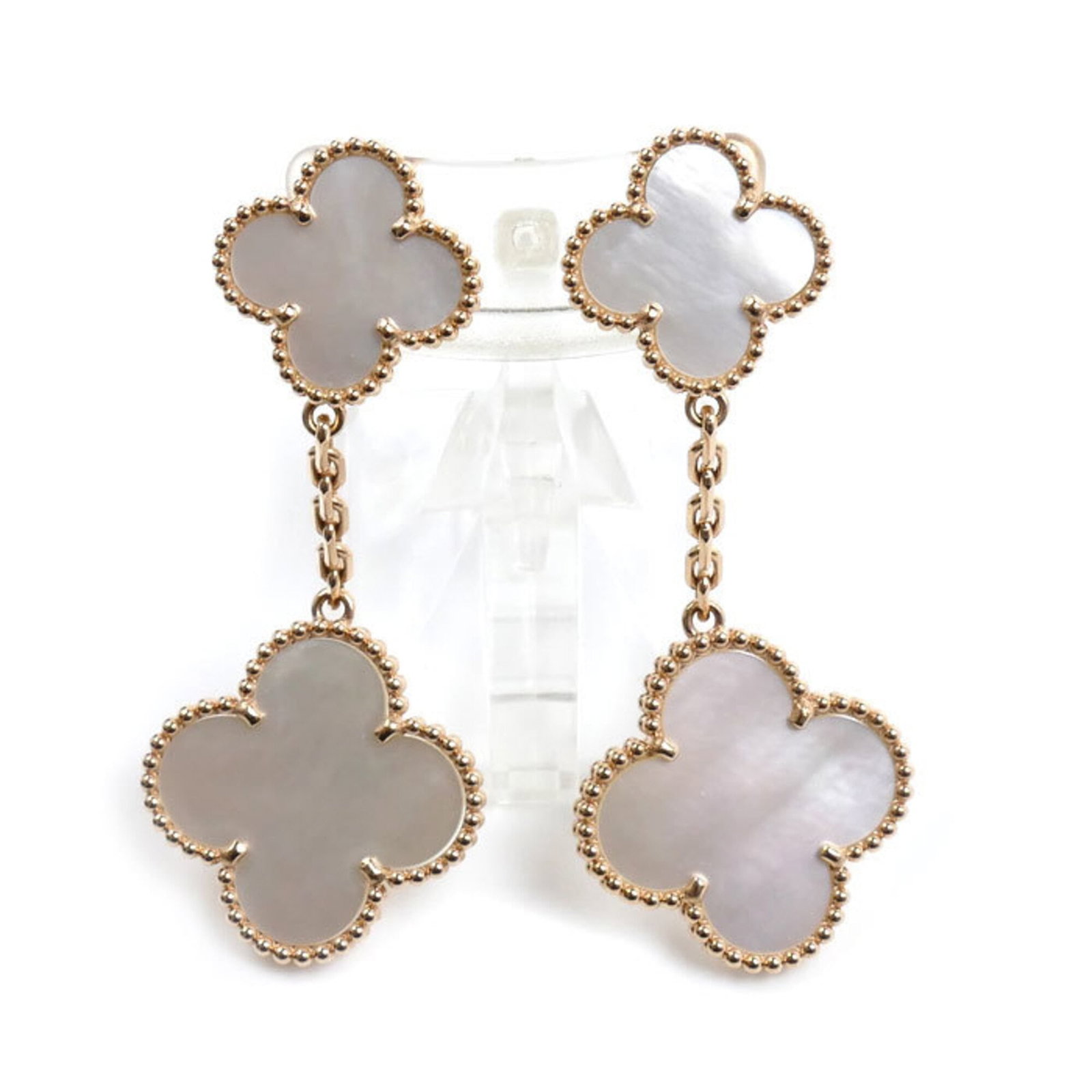 Pink Gold Stud Earrings By Van Cleef & Arpels: Pink Gold Stud Earrings By Van Cleef & Arpels Pink gold (18K) stud earrings by Van Cleef & Arpels, crafted from high-quality pink gold. These elegant earrings showcase the iconic French brand's
