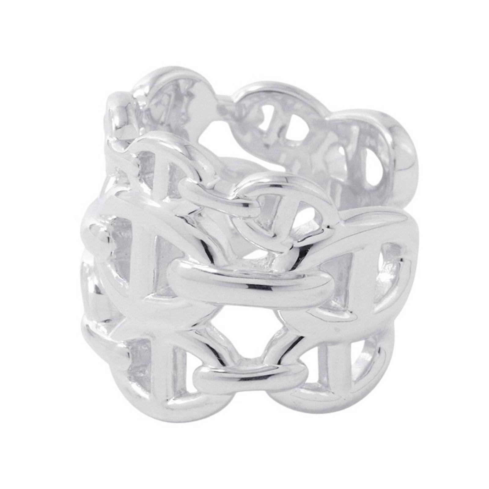 Silver Ring Band Hermes 925 - 2