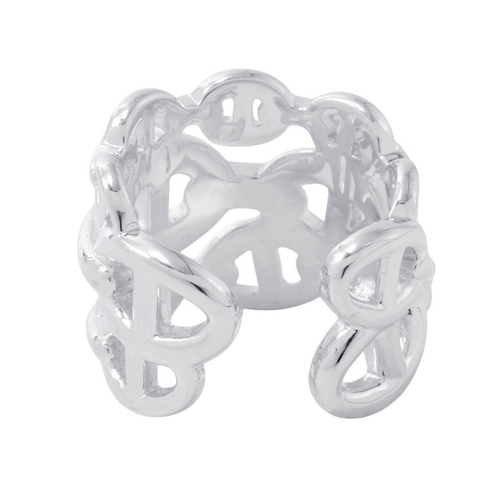 Silver Ring Band Hermes 925 - 3