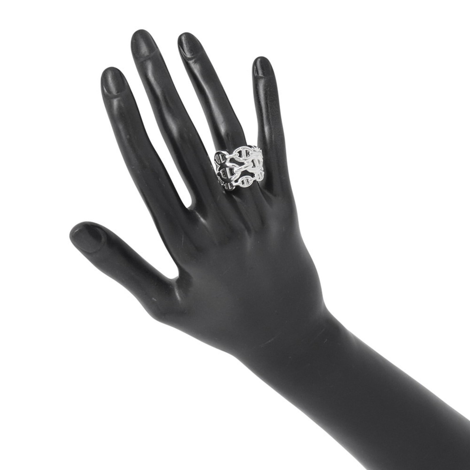 Silver Ring Band Hermes 925 - 4