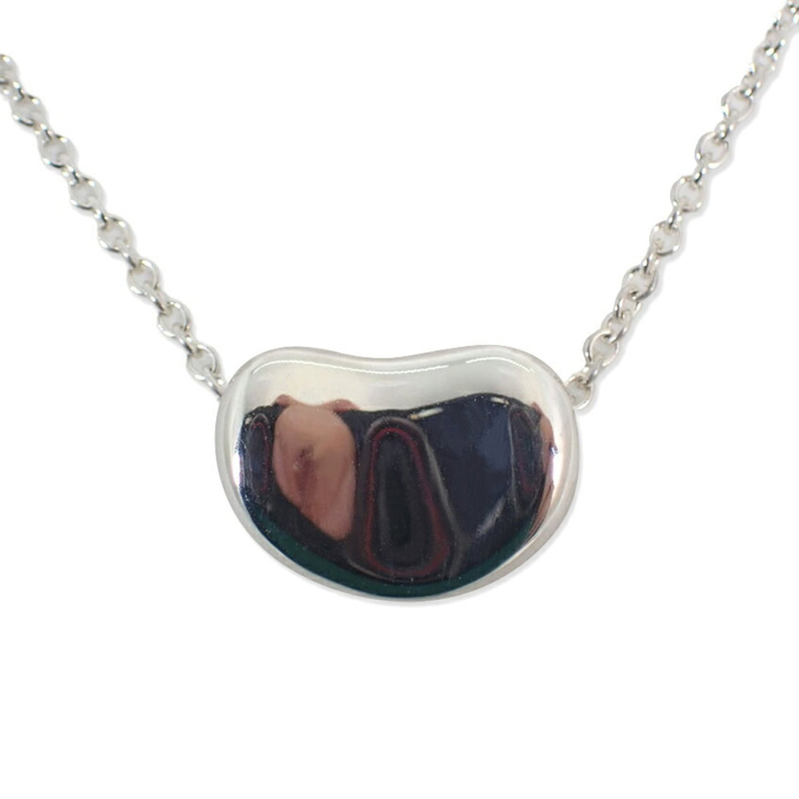Bean Pendant 925 Necklace of Tiffany: Bean Pendant 925 Necklace of Tiffany Sterling silver 925 necklace with a beautiful bean pendant, crafted from high-quality materials. The 41 cm / 16.14'' chain and 7.4mm x 10.8mm pendant make for a