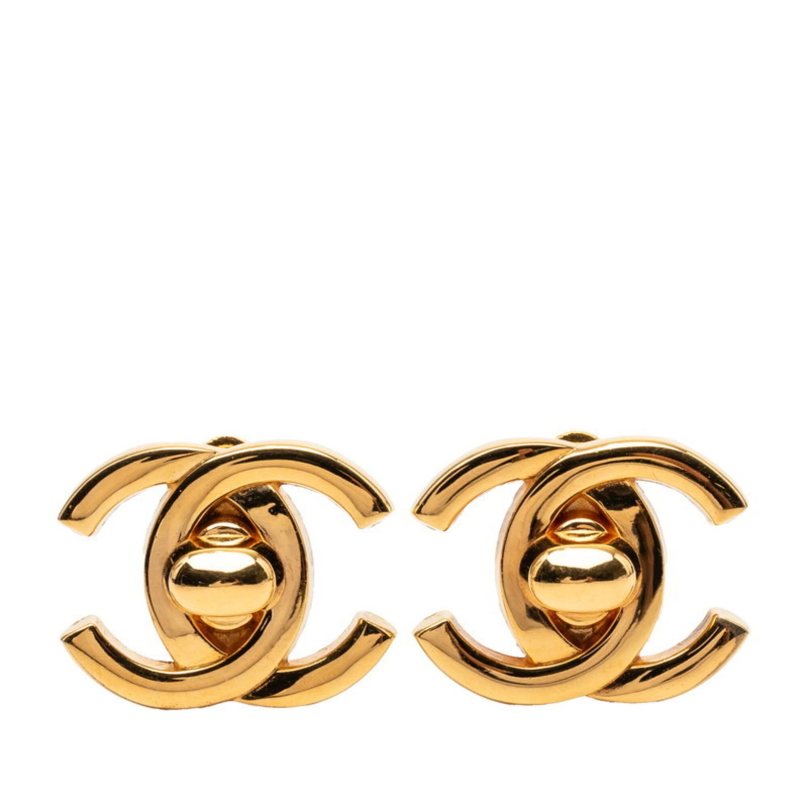 Chanel Clip Earrings Gold Plating: Chanel Clip Earrings Gold Plating Clip earrings in gold plating, designed by the renowned French fashion house Chanel. These elegant earrings feature a classic clip design and are made from durable