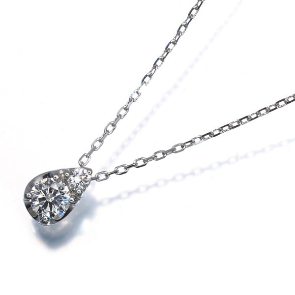 Ponte Vecchio Necklace Diamond 0.17Ct Teardrop 999 Platinum/ 850 Platinum: Ponte Vecchio Necklace Diamond 0.17Ct Teardrop 999 Platinum/ 850 Platinum Ponte Vecchio Necklace features a stunning diamond teardrop pendant crafted from 999 platinum, totaling 0.17ct in natural
