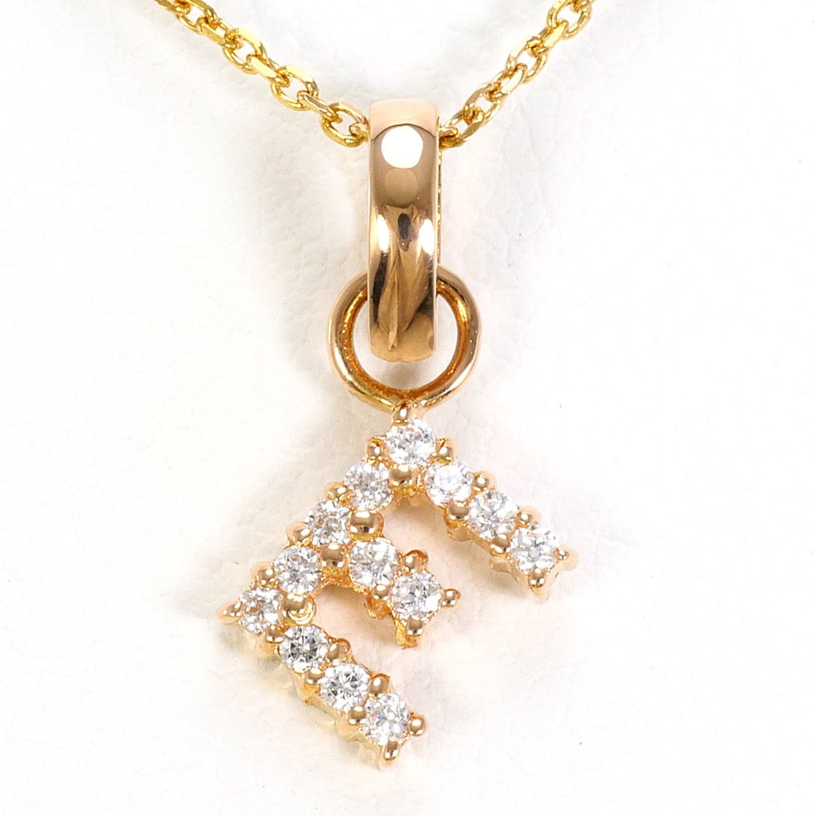 18K (18-Karat Gold) Pink Gold Necklace With Zirconia Total Weight 2.4G 45Cm Jewelry: 18K (18-Karat Gold) Pink Gold Necklace With Zirconia Total Weight 2.4G 45Cm Jewelry 18K pink gold necklace with a total weight of 2.4g and featuring zirconia stones, measuring 15mm x 6mm. This 45cm lo