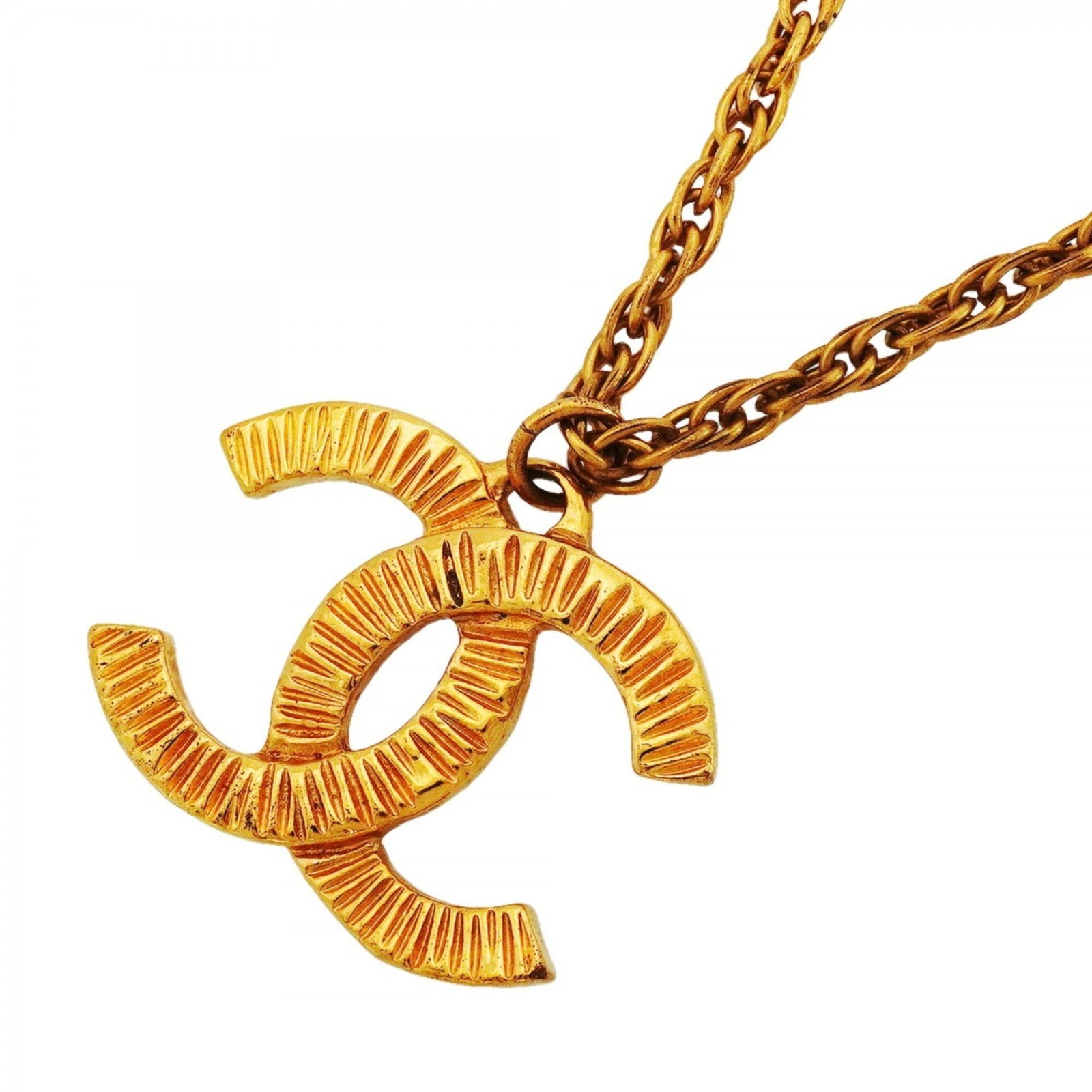 Chanel Necklace Coco Mark Gp Plated Gold Women'S: Chanel Necklace Coco Mark Gp Plated Gold Women'S Chanel Necklace Coco Mark Gp Plated Gold Women'S - A stunning gold plated necklace featuring the iconic Coco Mark design, boasting a striking pendant