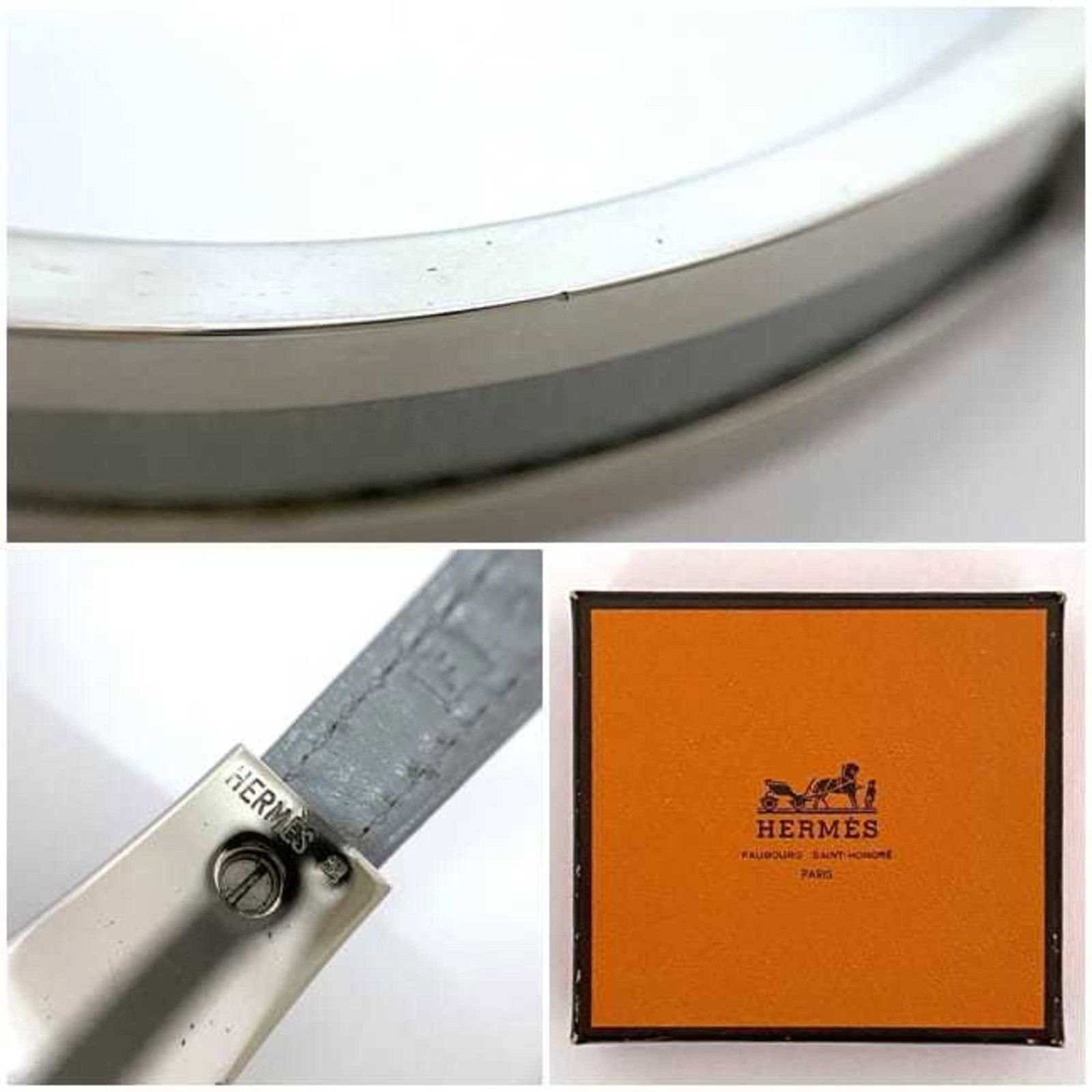 Leather metal bangle hermes - 11