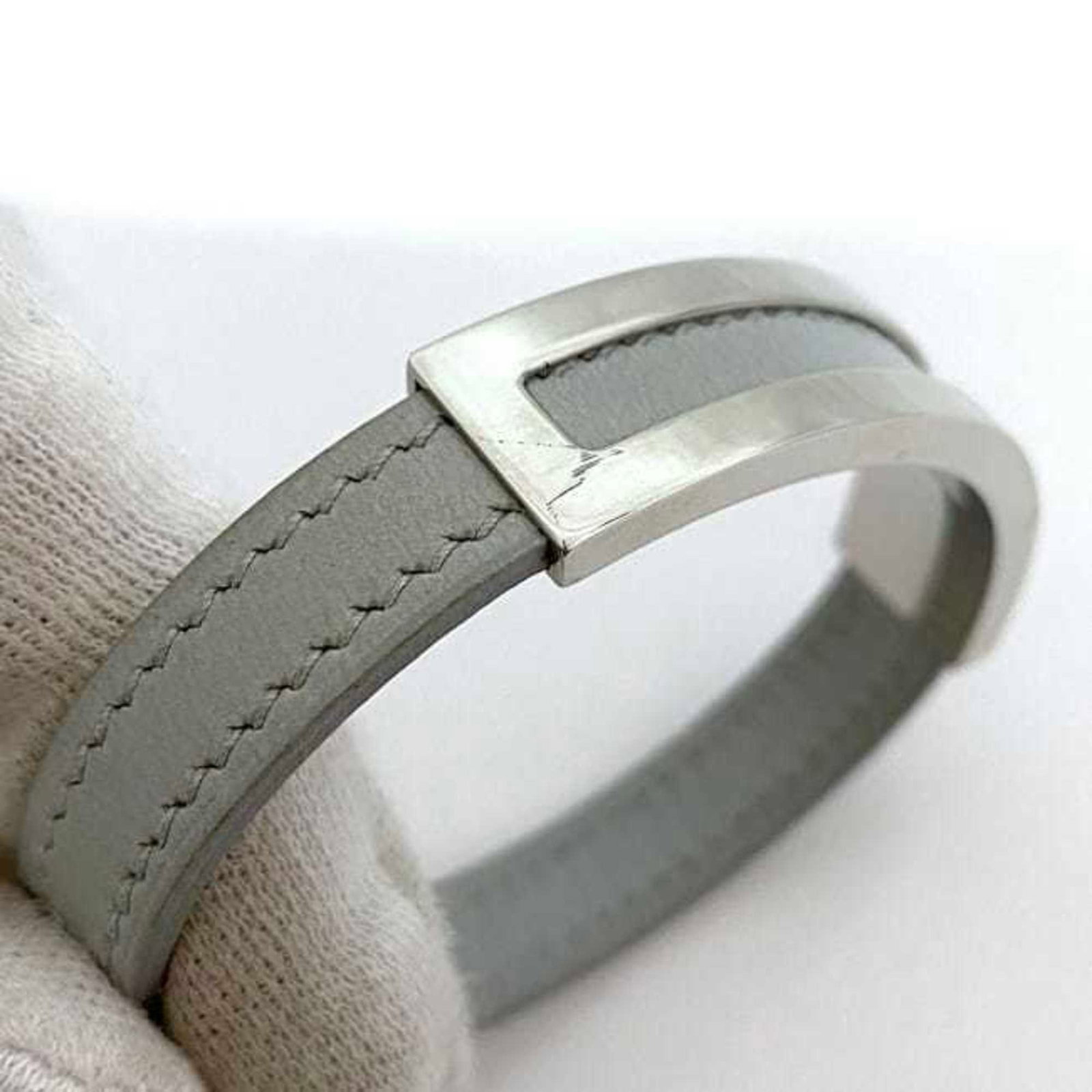 Leather metal bangle hermes - 8