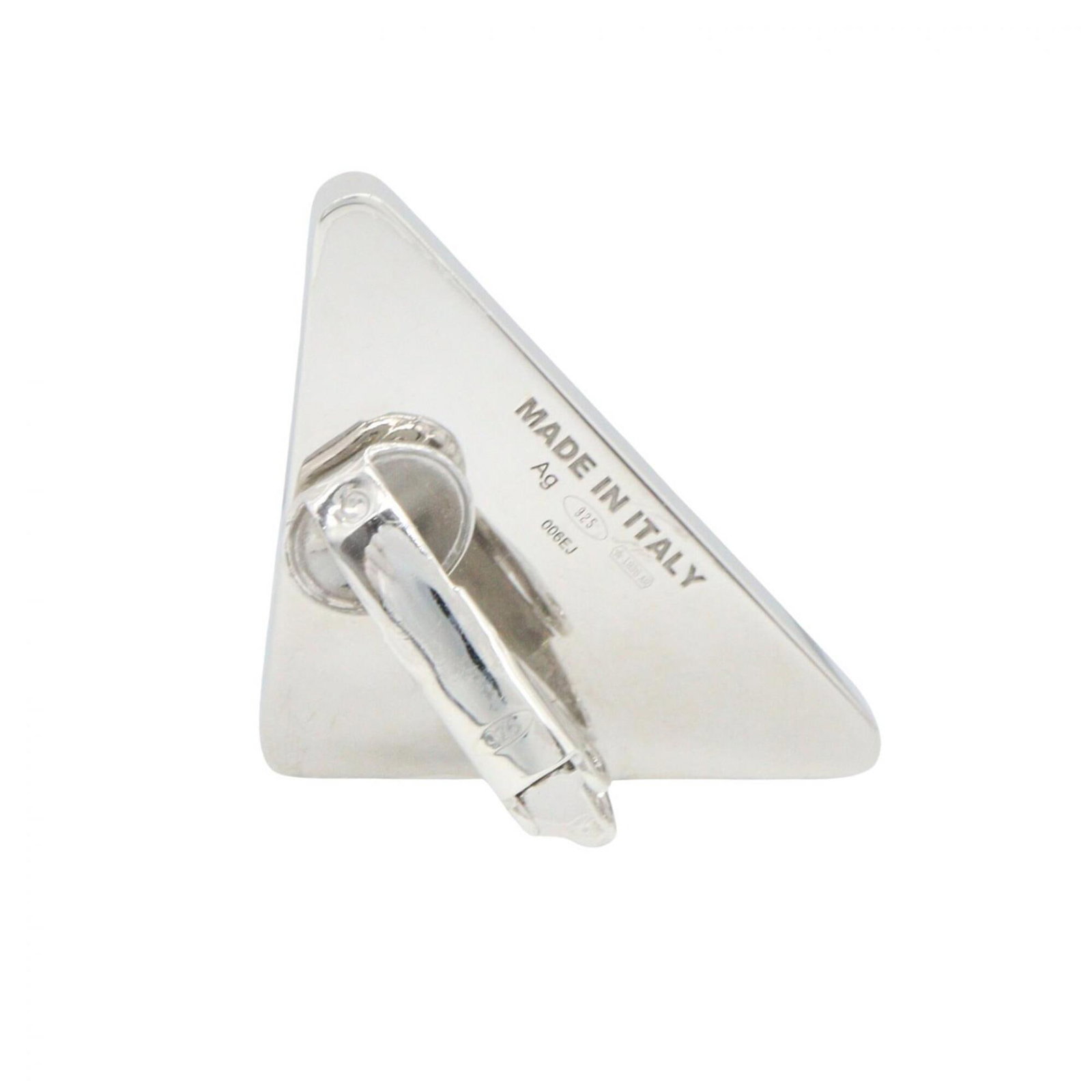 Clip Prada Earrings Silver - 3