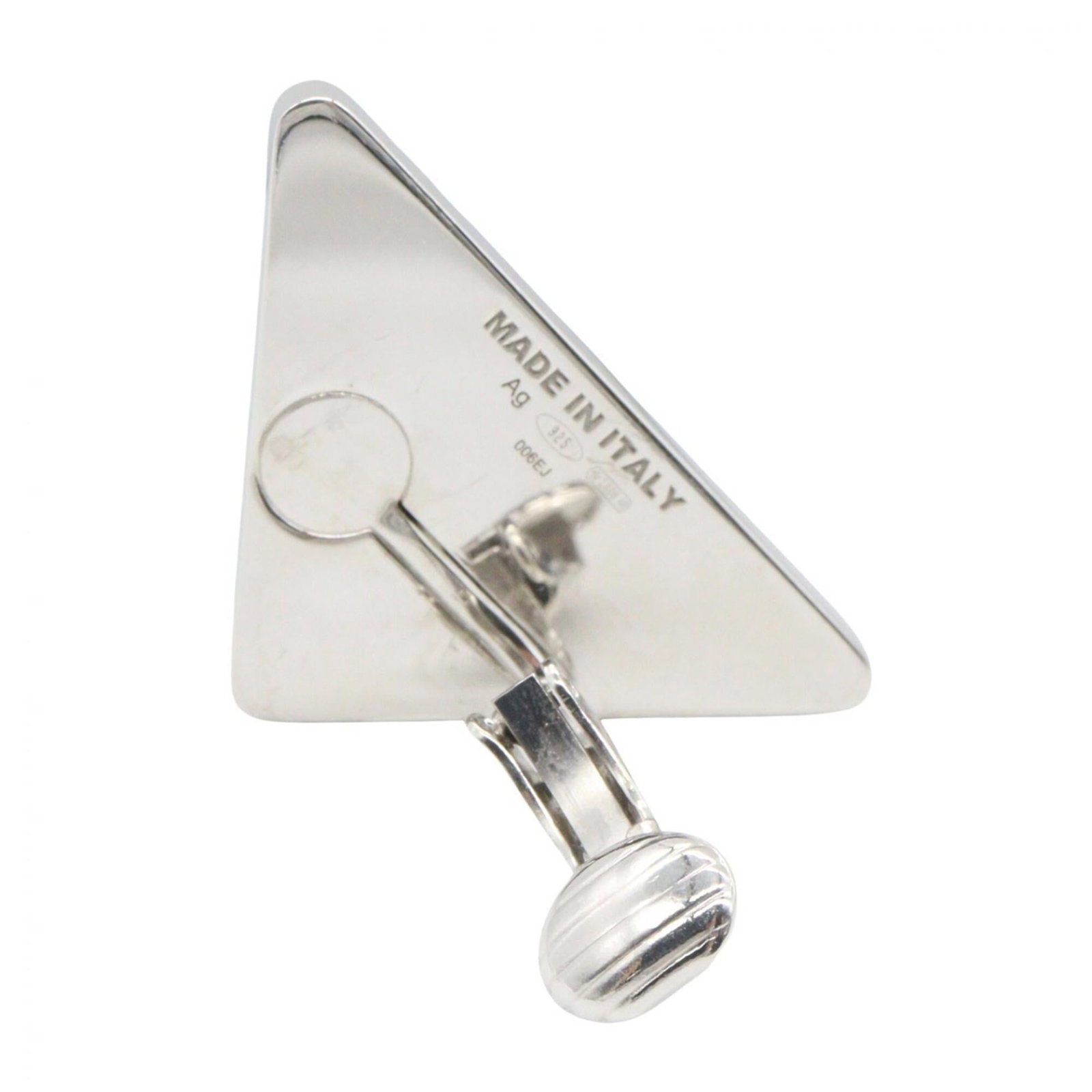 Clip Prada Earrings Silver - 4