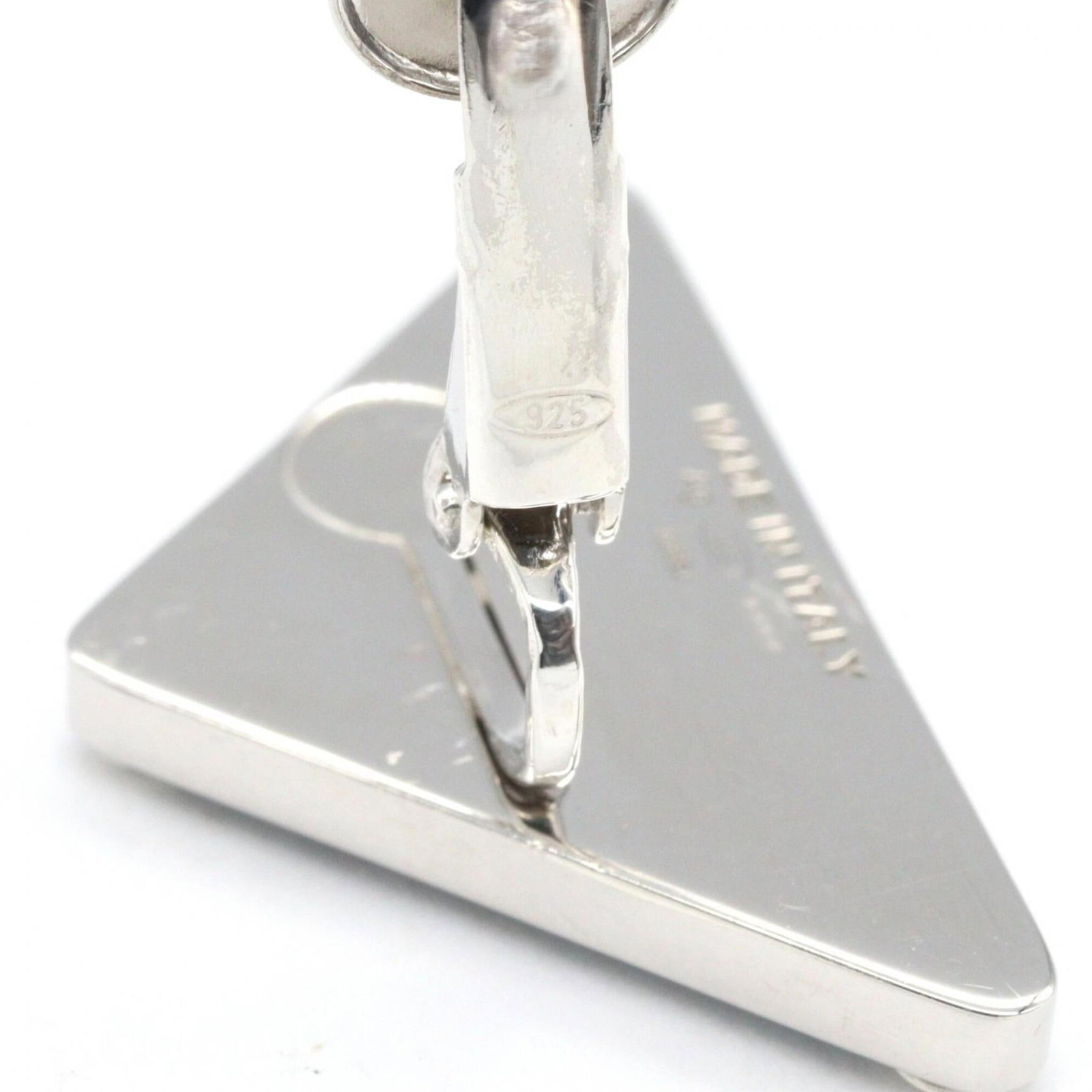 Clip Prada Earrings Silver - 6