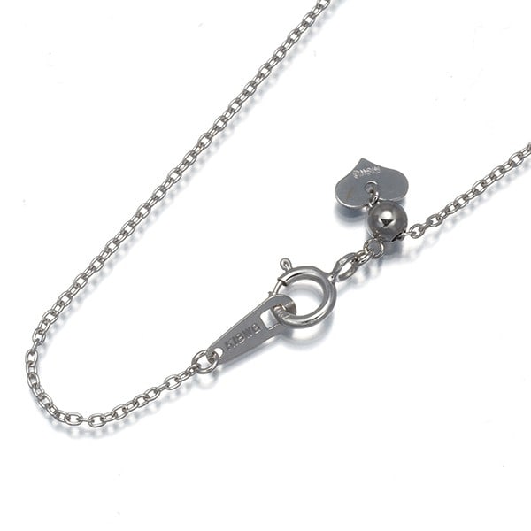 Cable Chain Necklace 45Cm 18K 750 White Gold: Cable Chain Necklace 45Cm 18K 750 White Gold 18k white gold cable chain necklace with adjustable length, perfect for those who appreciate understated elegance. This 45cm long chain features a