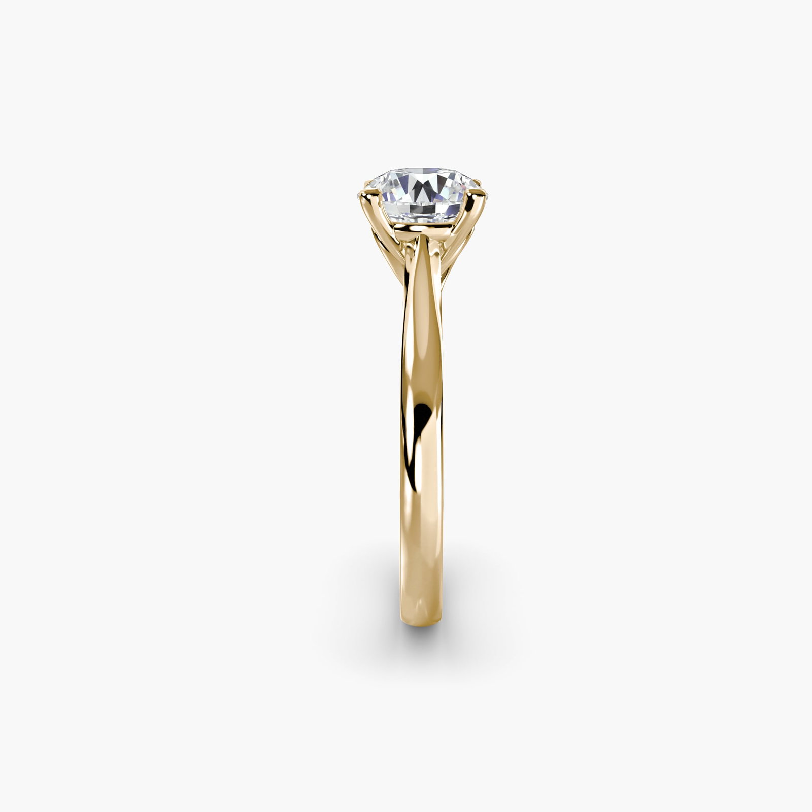 Solitaire Round 18Kt Yellow Gold Ring Setting - 3