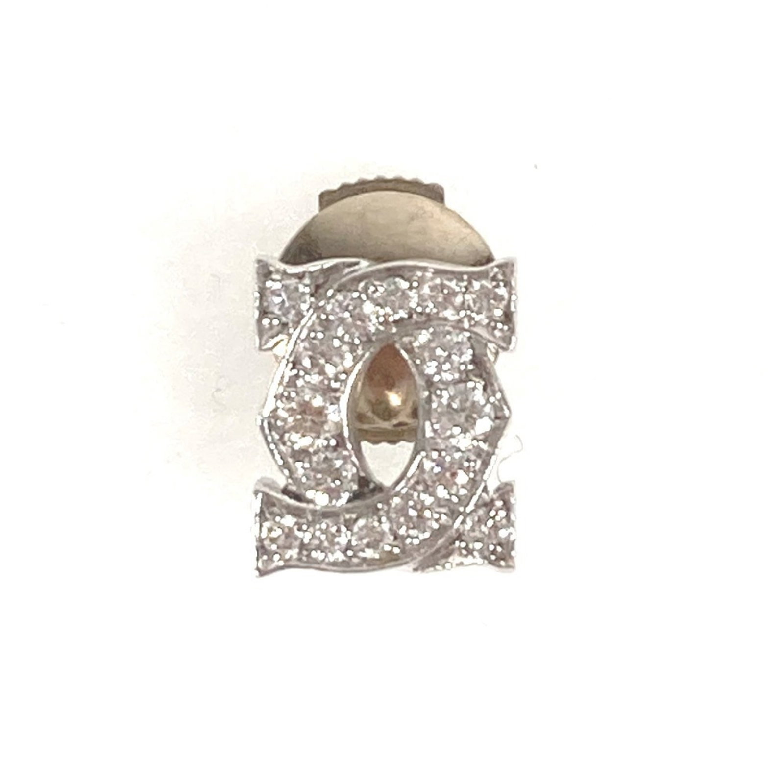 Gold Cartier Stud White Earrings: Gold Cartier Stud White Earrings White gold (18K) Cartier stud earrings with a silver finish, measuring 7.00mm x 6.00mm in size. These elegant earrings showcase the classic style and sophistication of