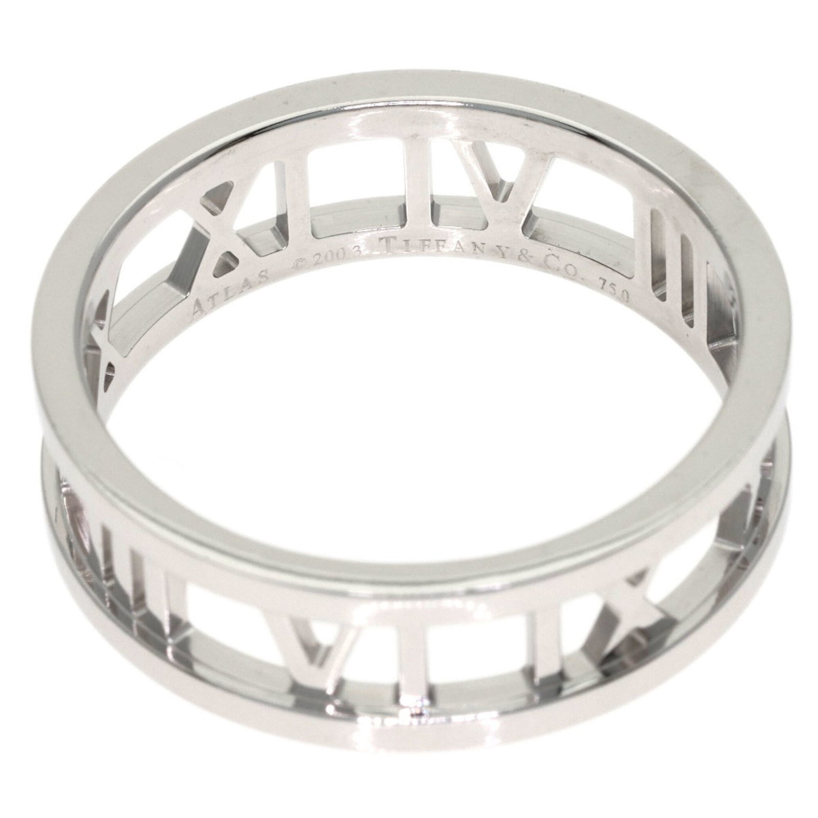 White Gold Ring Band Tiffany - 4