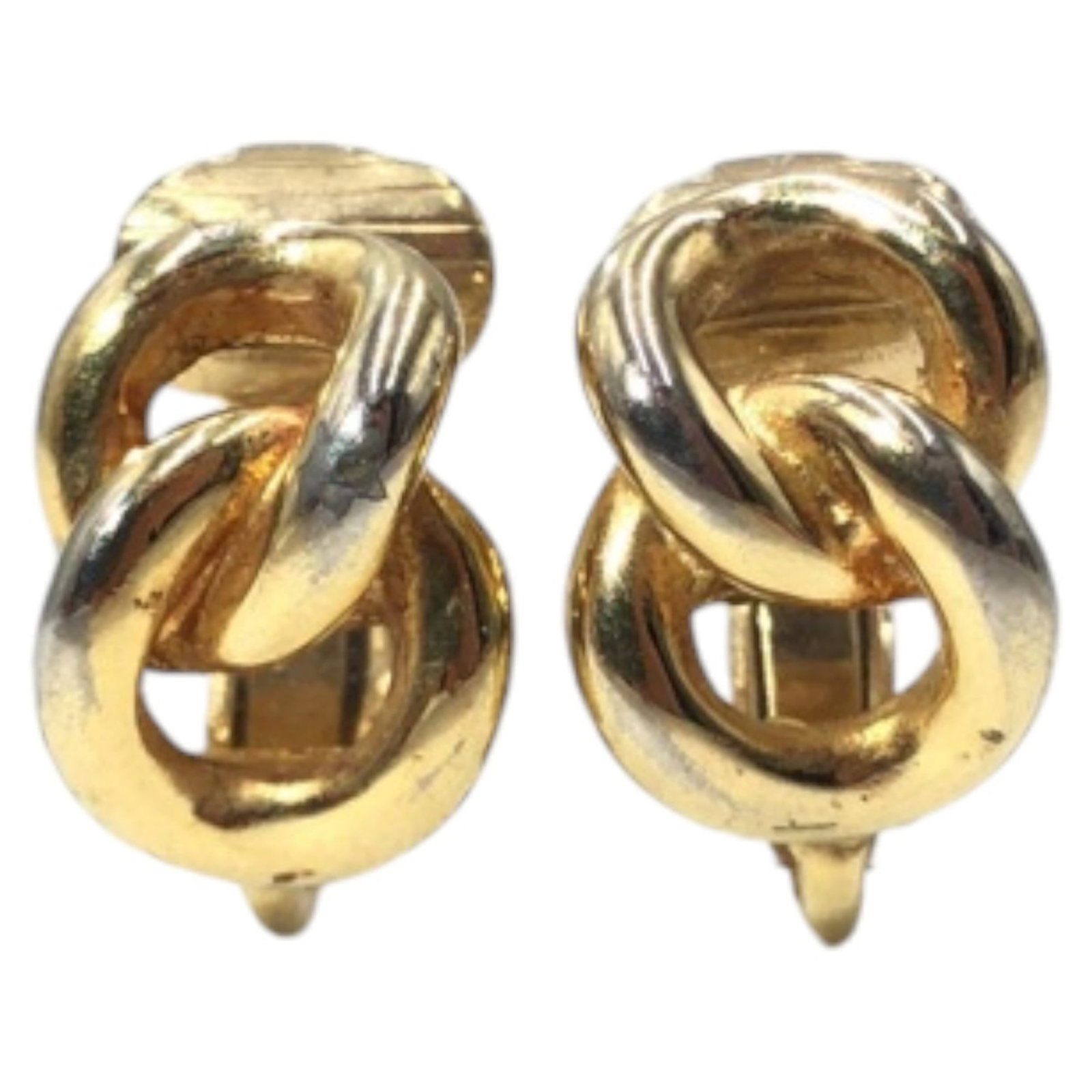 Christian Dior Clip Earrings Metal: Christian Dior Clip Earrings Metal Clip earrings from Christian Dior, crafted in Italy with a gold metal finish. These sleek and modern accessories feature a simple design that adds a touch of sophist