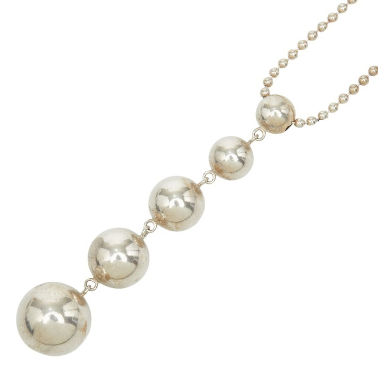 Tiffany & Co. Hardware Ball Necklace Sv925 Silver Women'S.: Tiffany & Co. Hardware Ball Necklace Sv925 Silver Women'S. Silver Tiffany & Co. Hardware Ball Necklace, crafted from high-quality 925 silver, features a striking pendant with dimensions of 49mm x