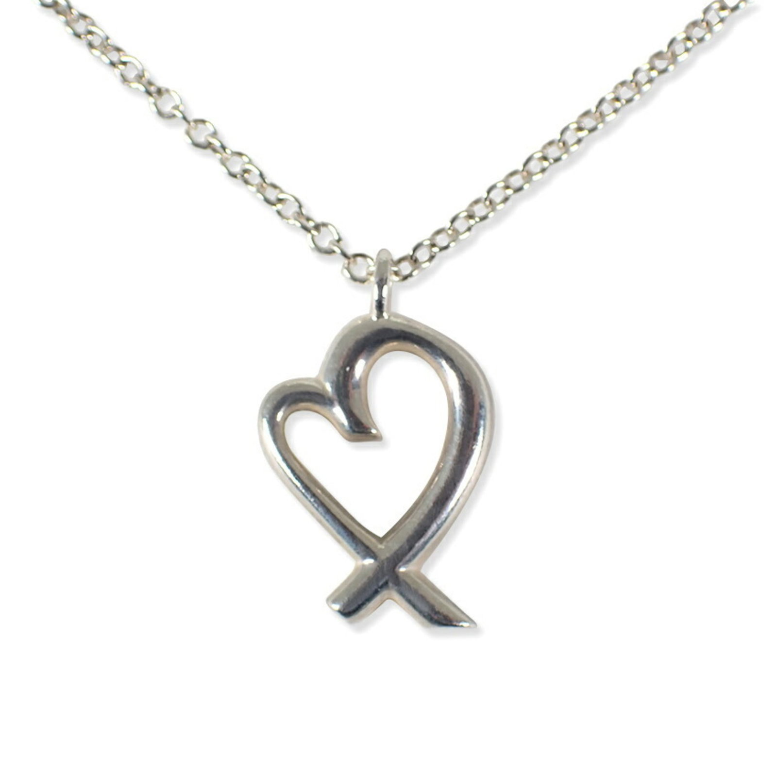 Tiffany 925 Loving Heart Pendant Necklace: Tiffany 925 Loving Heart Pendant Necklace Sterling silver 925 Loving Heart Pendant Necklace, featuring a 13mm x 8mm pendant with a 49 cm / 19.29'' adjustable neck circumference, made from