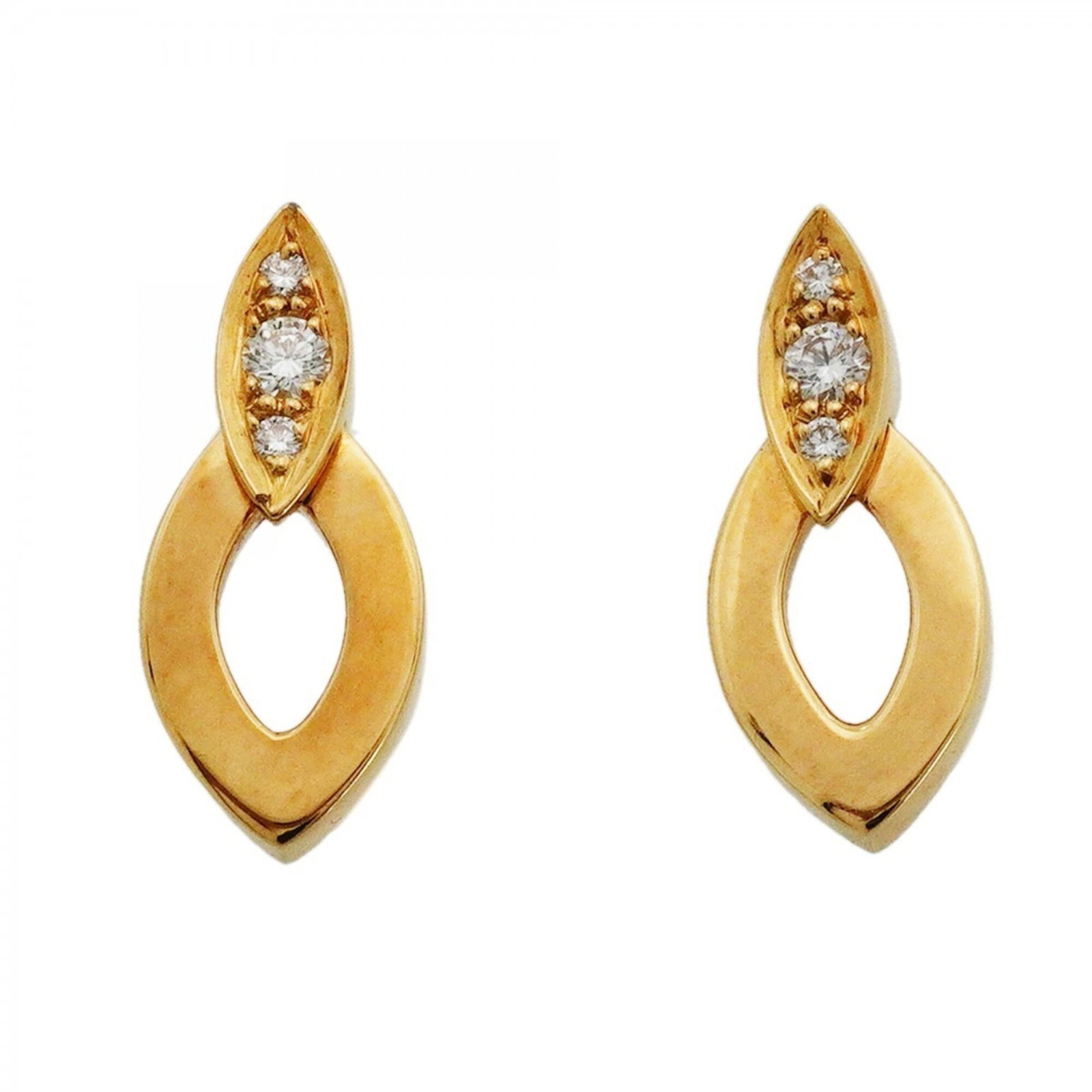 Earrings in yellow gold 18K Cartier Stud: Earrings in yellow gold 18K Cartier Stud Yellow gold 18K Cartier Stud earrings boast a sleek, sophisticated design with a subtle sparkle from their diamond setting. The 19.80mm x 8.50mm stone adds a