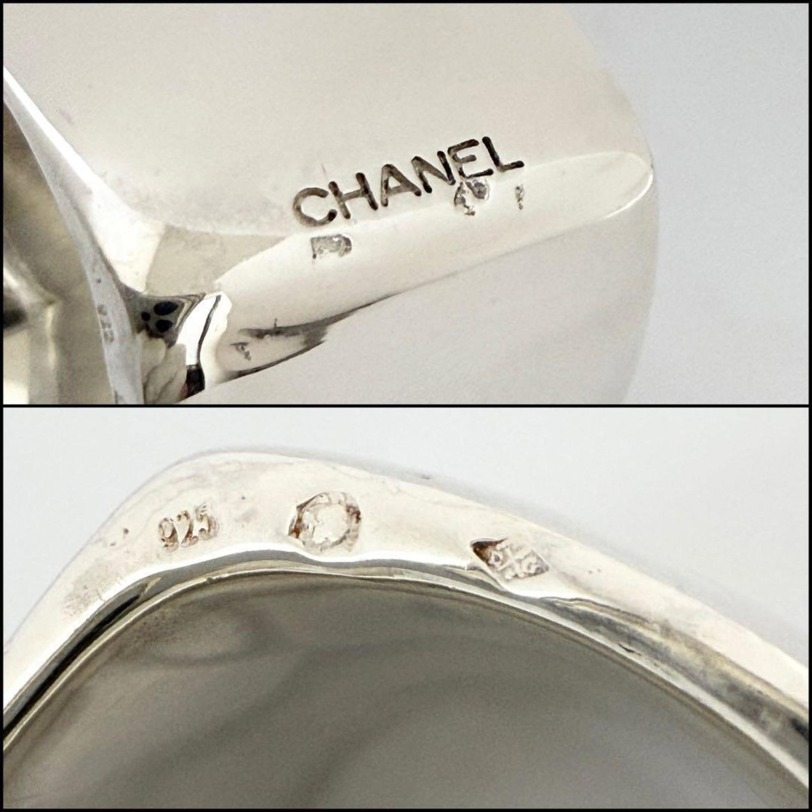 Chanel silver band ring 925 - 9