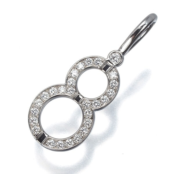 Lucky Diamond Pendant Winston Harry Eight Platinum 950: Lucky Diamond Pendant Winston Harry Eight Platinum 950 Lucky Eight pendant by HARRY WINSTON features a natural diamond set in platinum, with the metal purity being 950. The pendant's design size