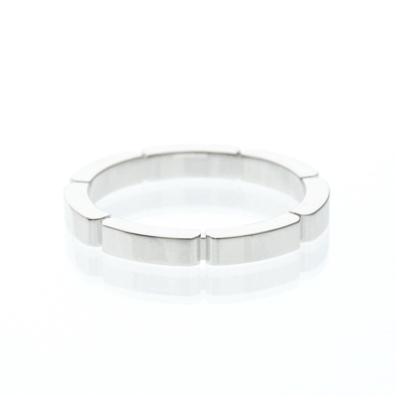 Gold White Ring Cartier Band - 2