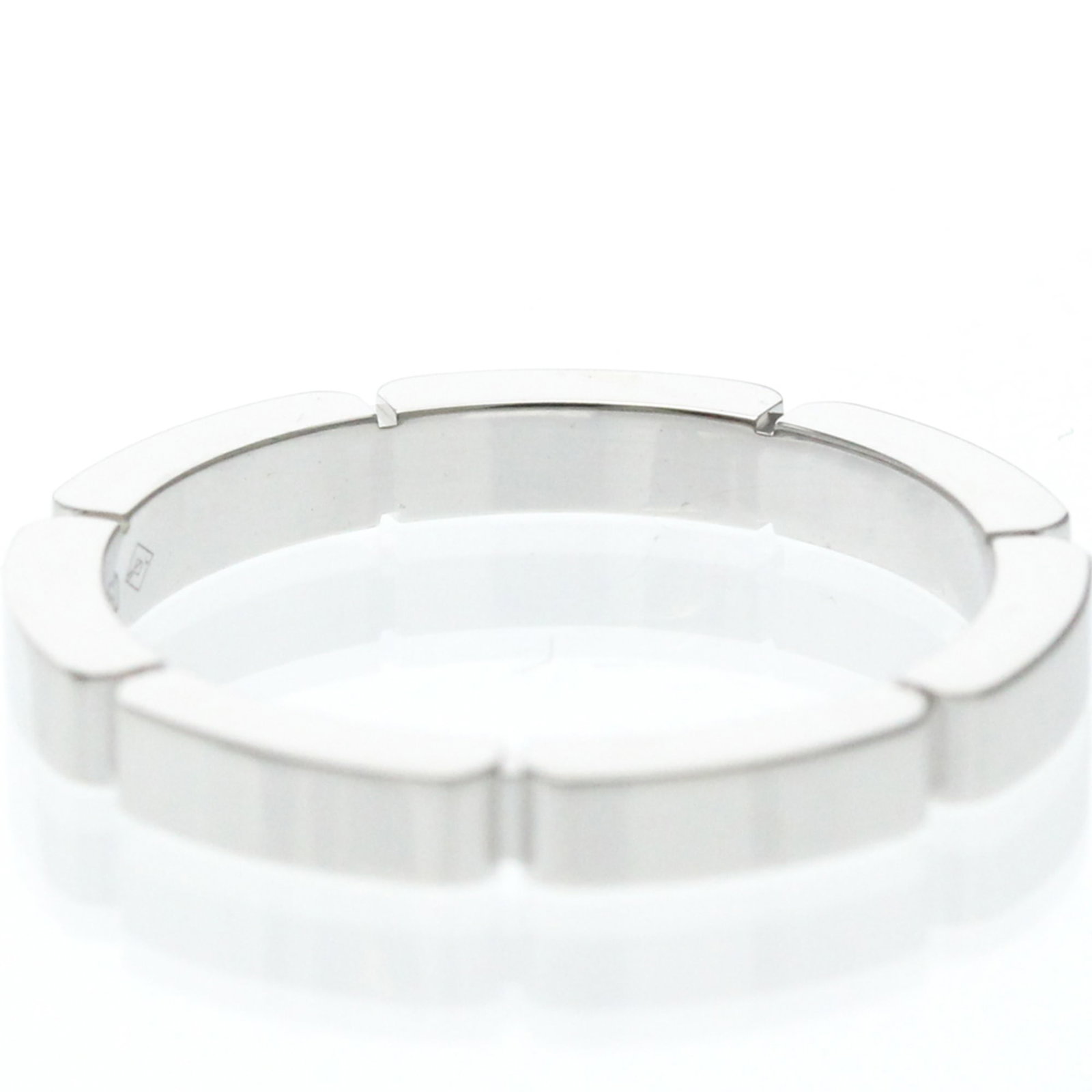 Gold White Ring Cartier Band - 6