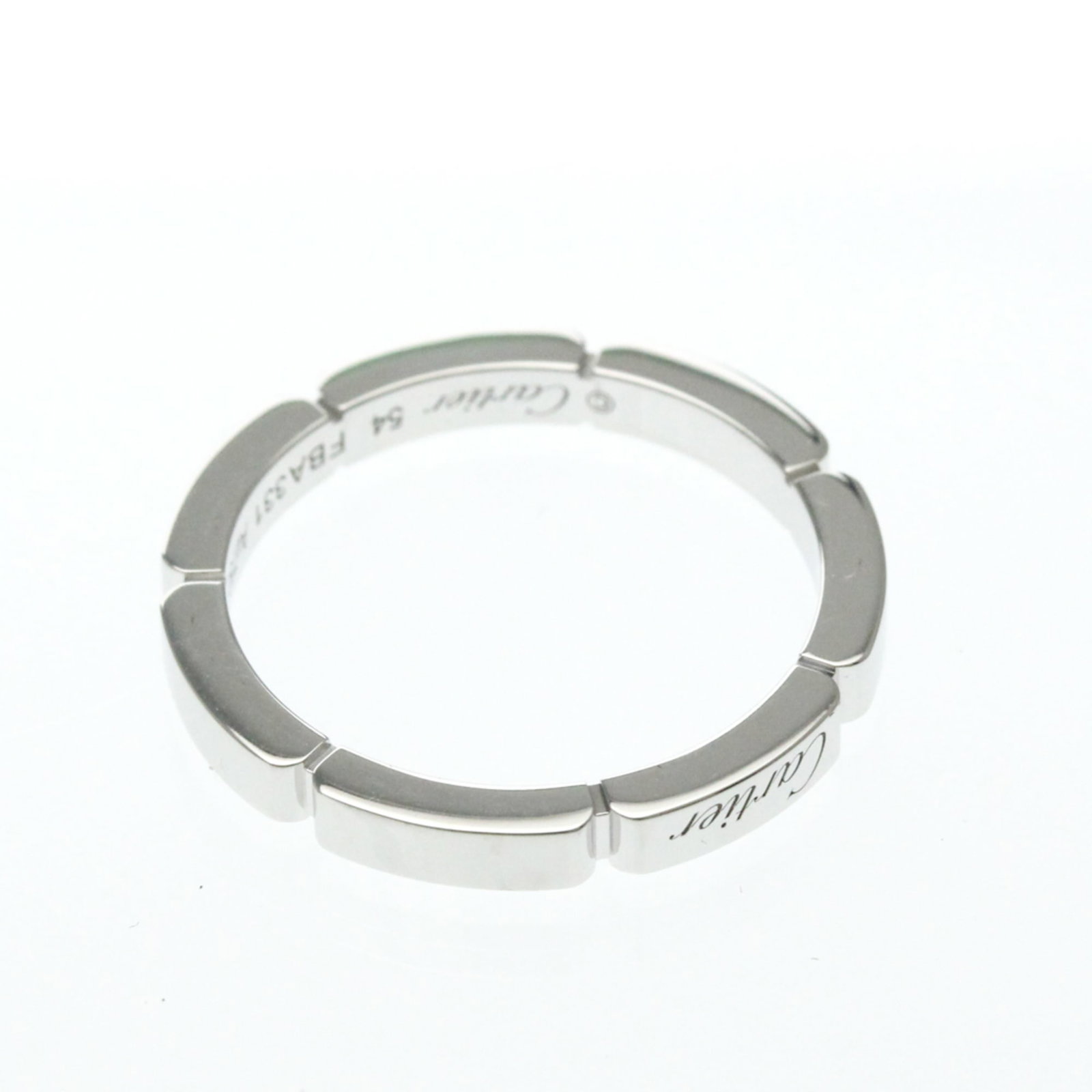Gold White Ring Cartier Band - 8