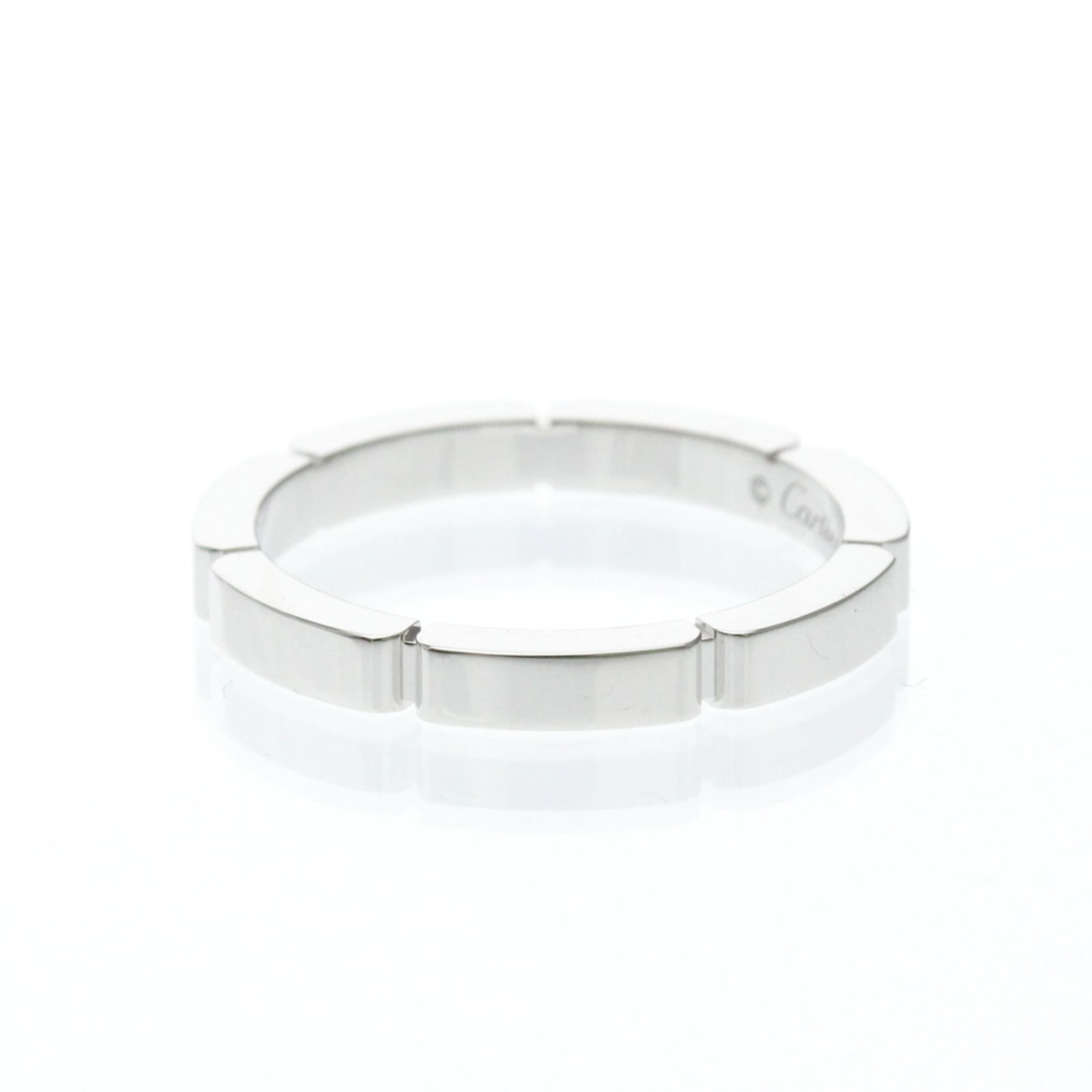 Gold White Ring Cartier Band - 9