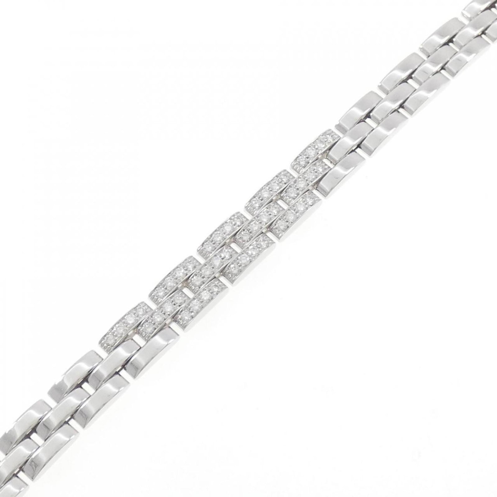 Cartier Charm Bracelet White Gold (18K): Cartier Charm Bracelet White Gold (18K) Cartier Charm Bracelet White Gold (18K) boasts elegant simplicity with its white gold (18K) construction, featuring a diamond stone. The length of 18cm / 7.08''