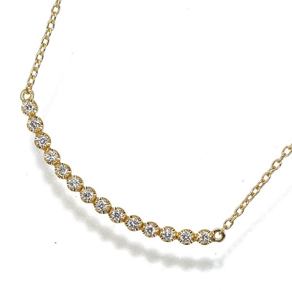 Ahkah Necklace Diamond 0.10Ct Believe You 18K 750 Yellow Gold (1 of 4)
