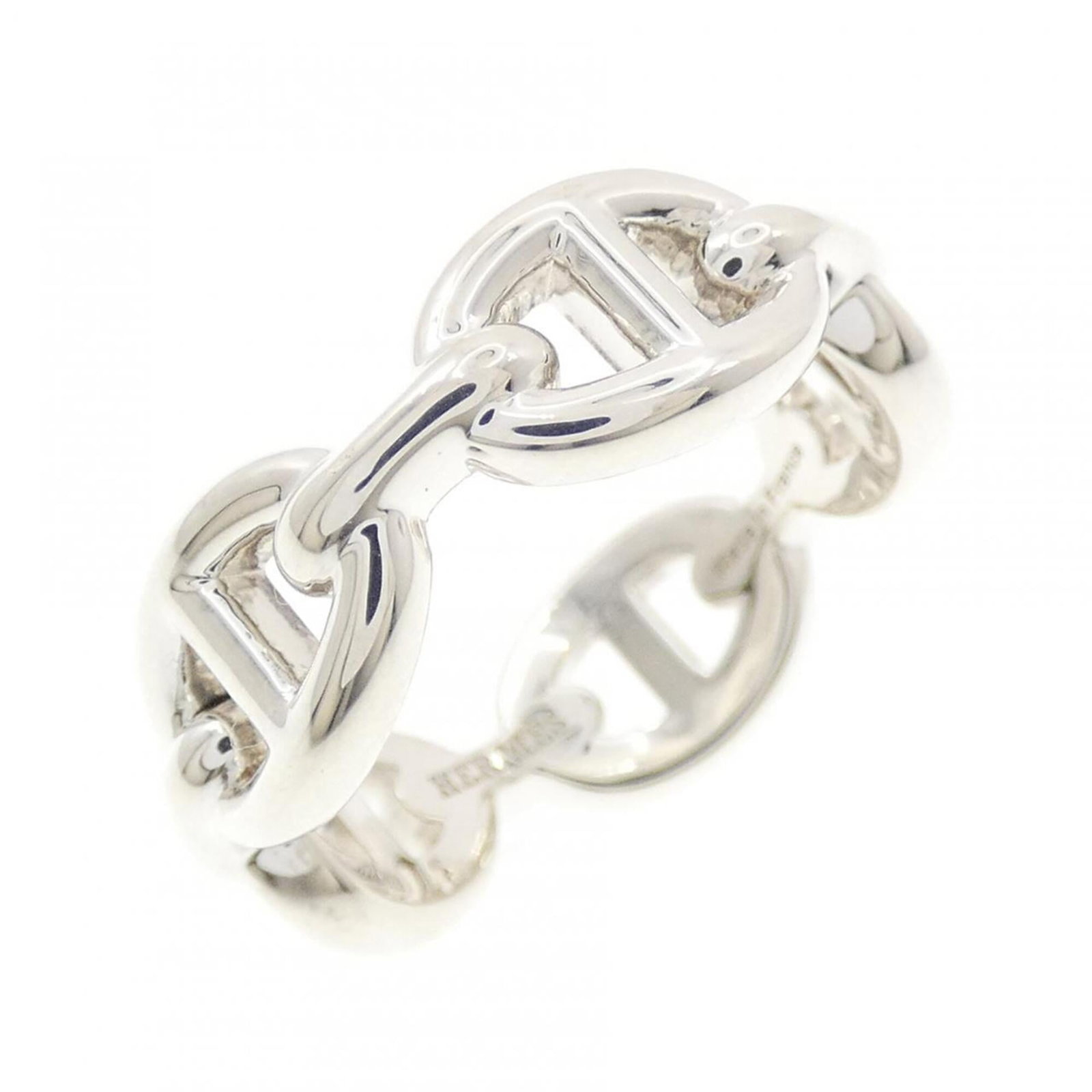 Silver Ring Band Hermes 925: Silver Ring Band Hermes 925 Silver Ring Band Hermes 925 features a sleek design made from high-quality silver. This women's band ring measures 53 US and corresponds to size 6.5, providing a comfortabl