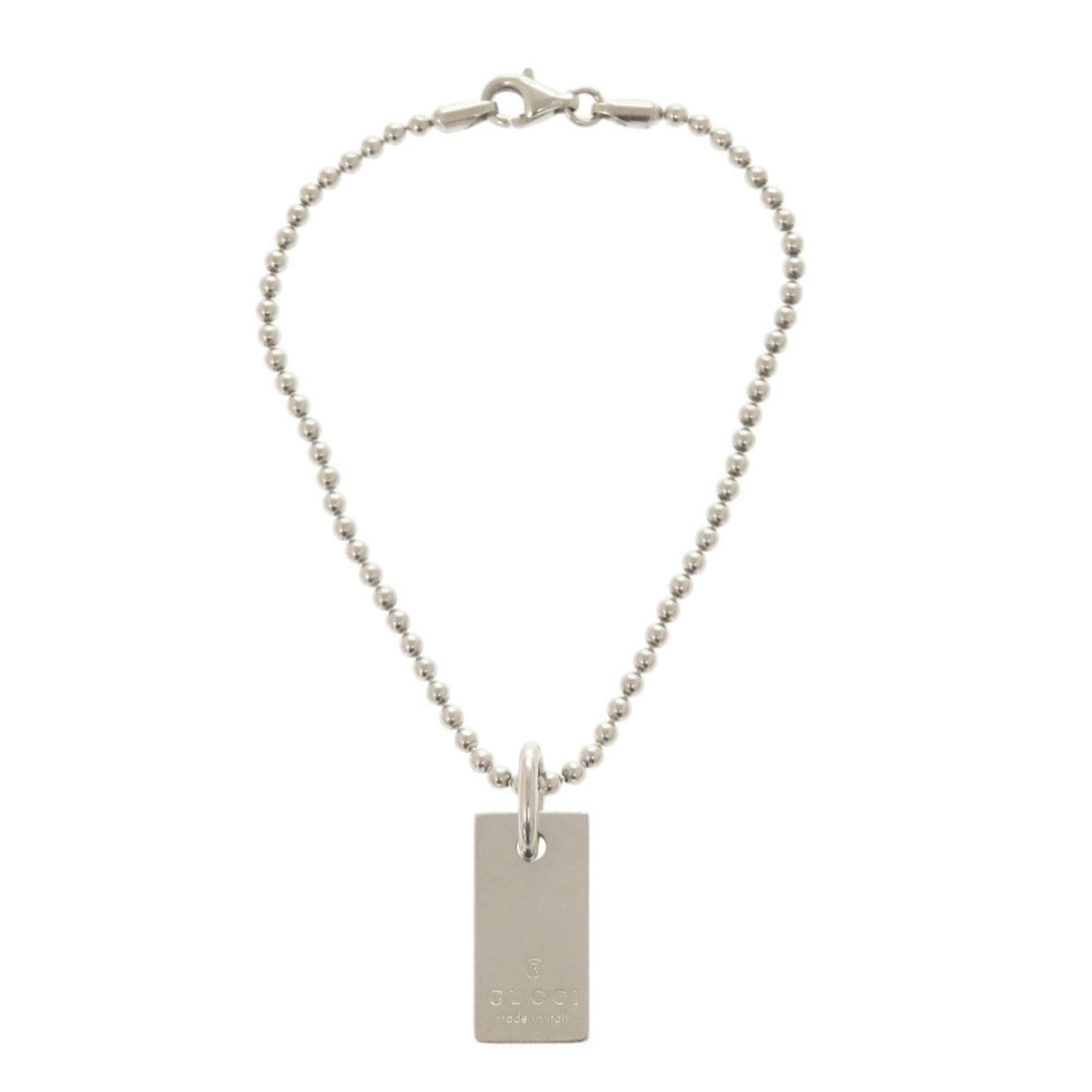 Gucci Charm Bracelet Silver 925: Gucci Charm Bracelet Silver 925 Silver 925 Gucci Charm Bracelet, crafted from high-quality sterling silver, features a classic charm design. Measuring 18cm in length, this elegant bracelet showcases